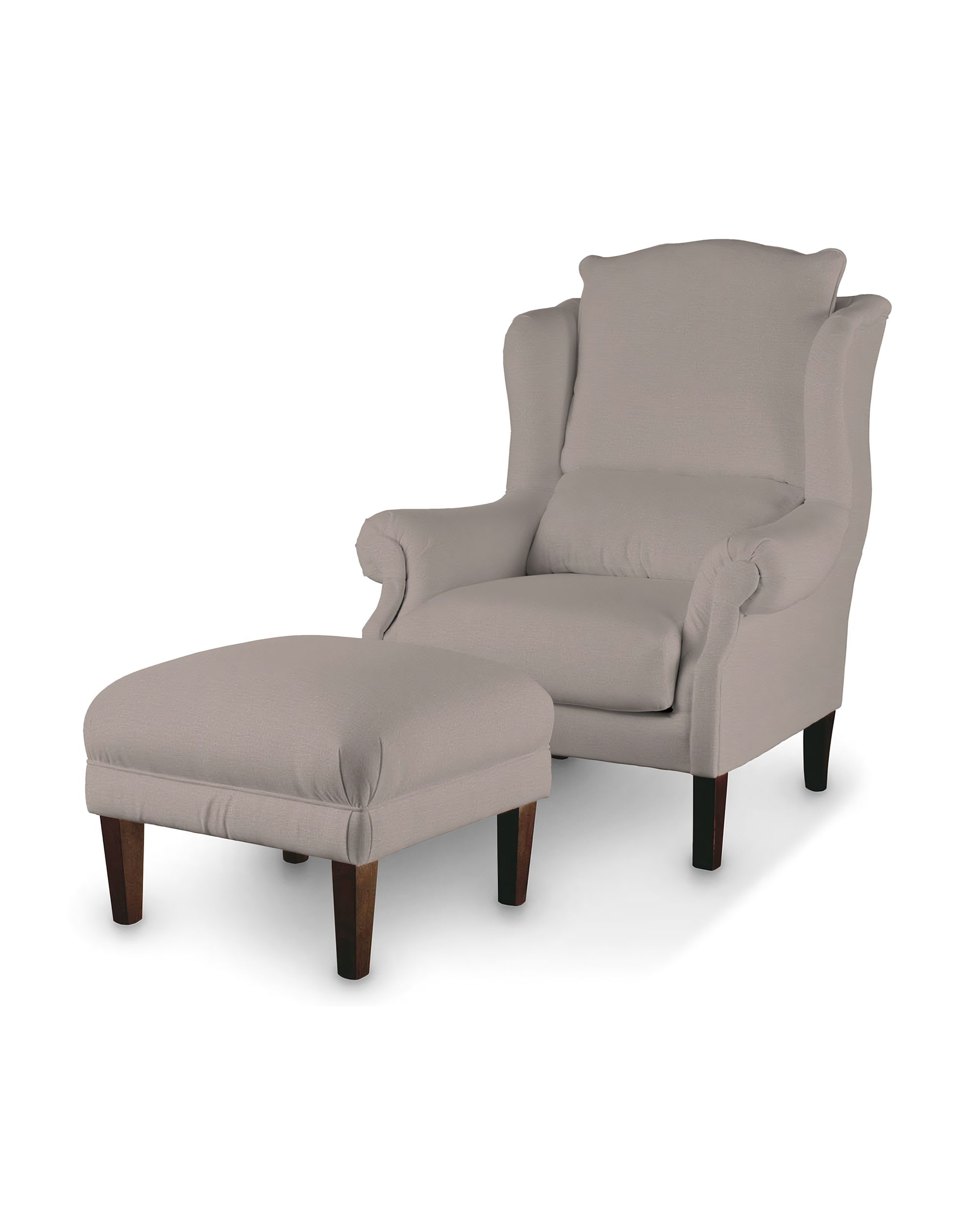 Fusshocker Farbe beige Stoff samt (hover)