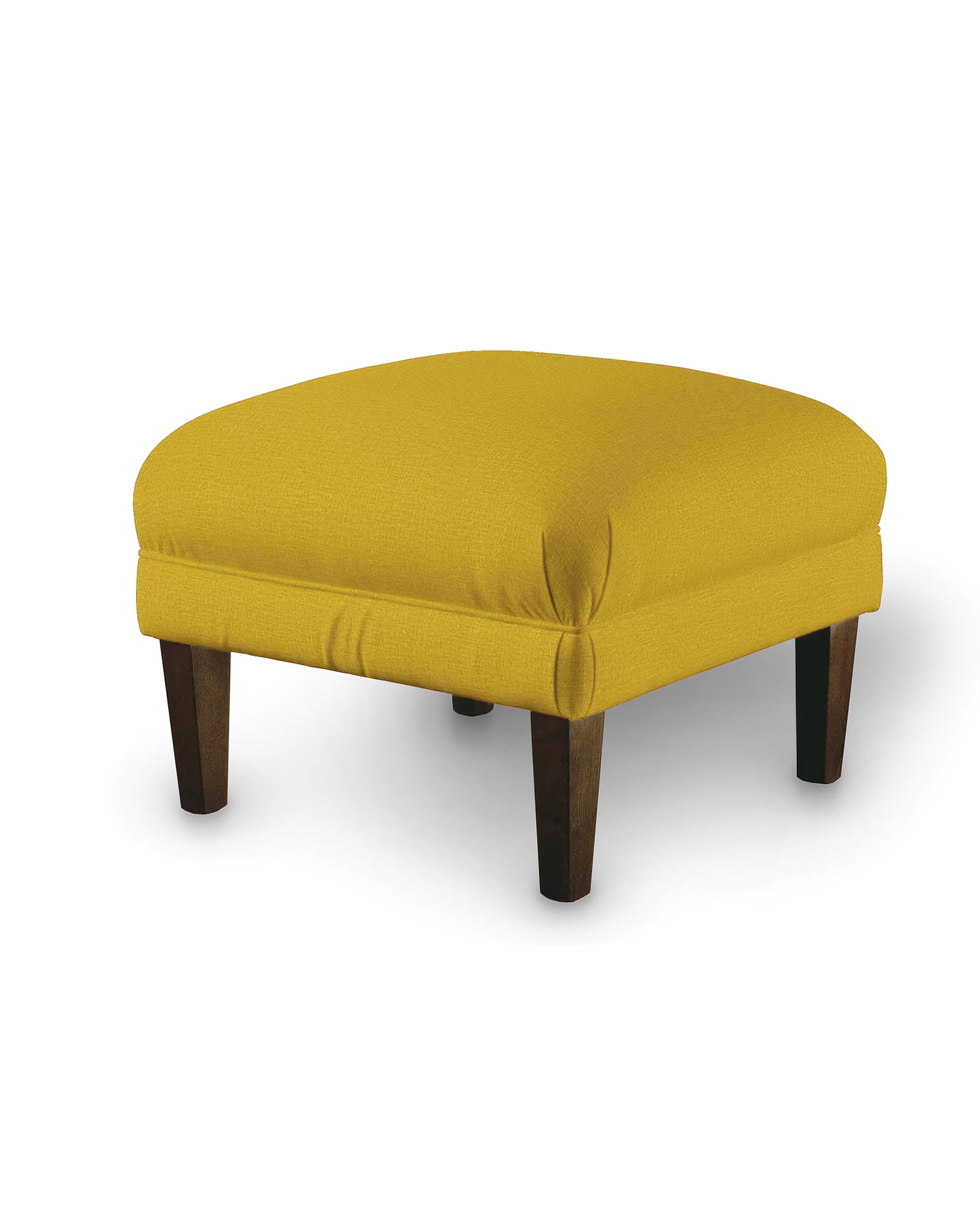 Fusshocker Farbe gelb Stoff samt