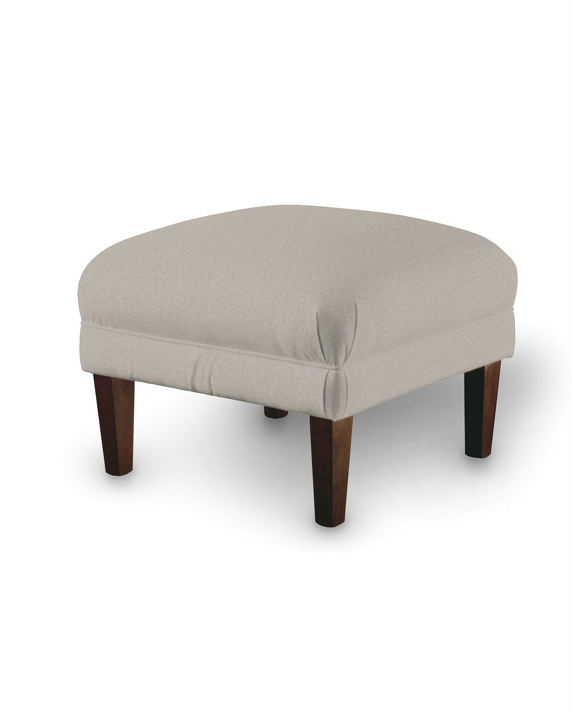 Fusshocker Farbe beige Stoff strukturiert