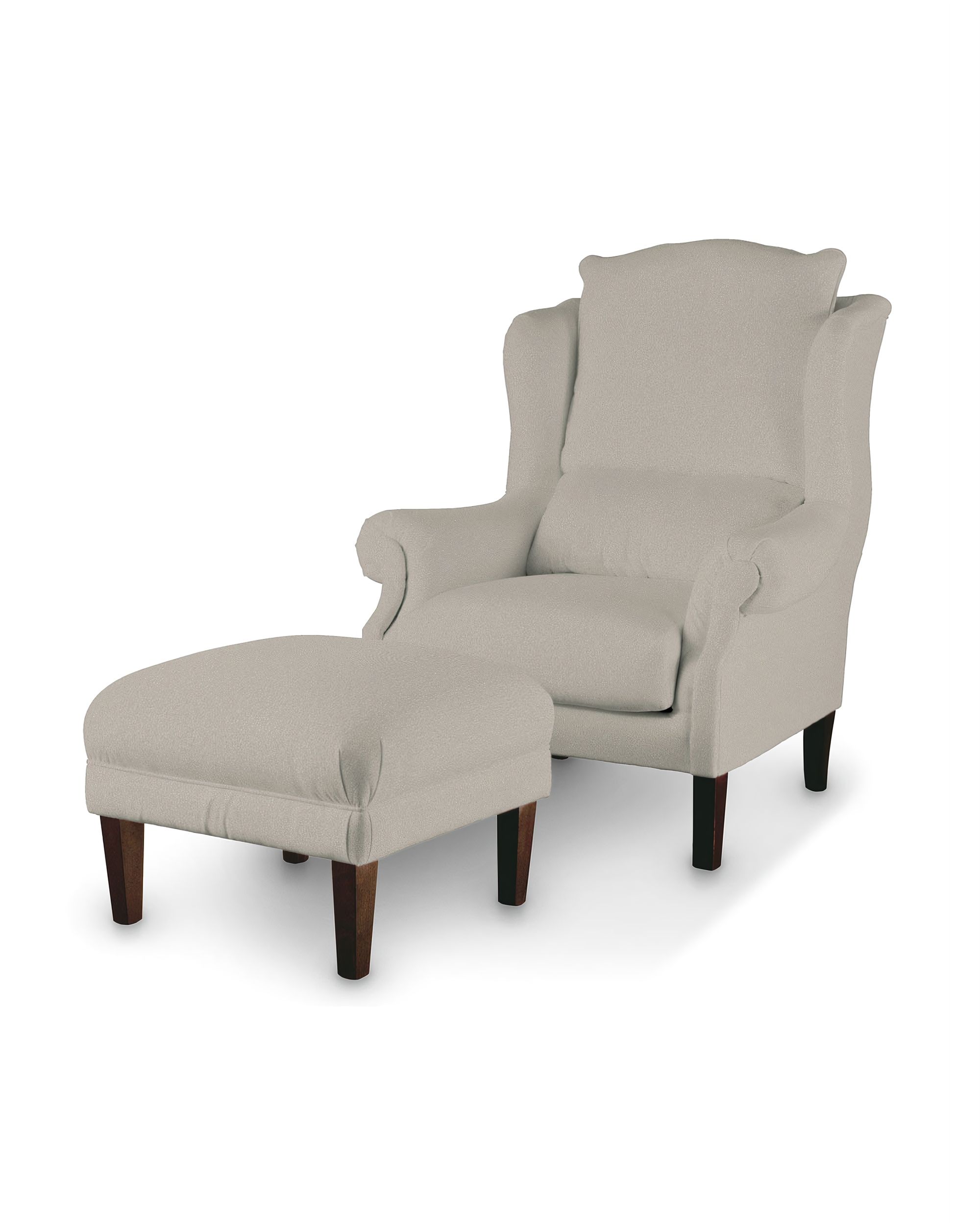 Fusshocker Farbe beige Stoff strukturiert (hover)