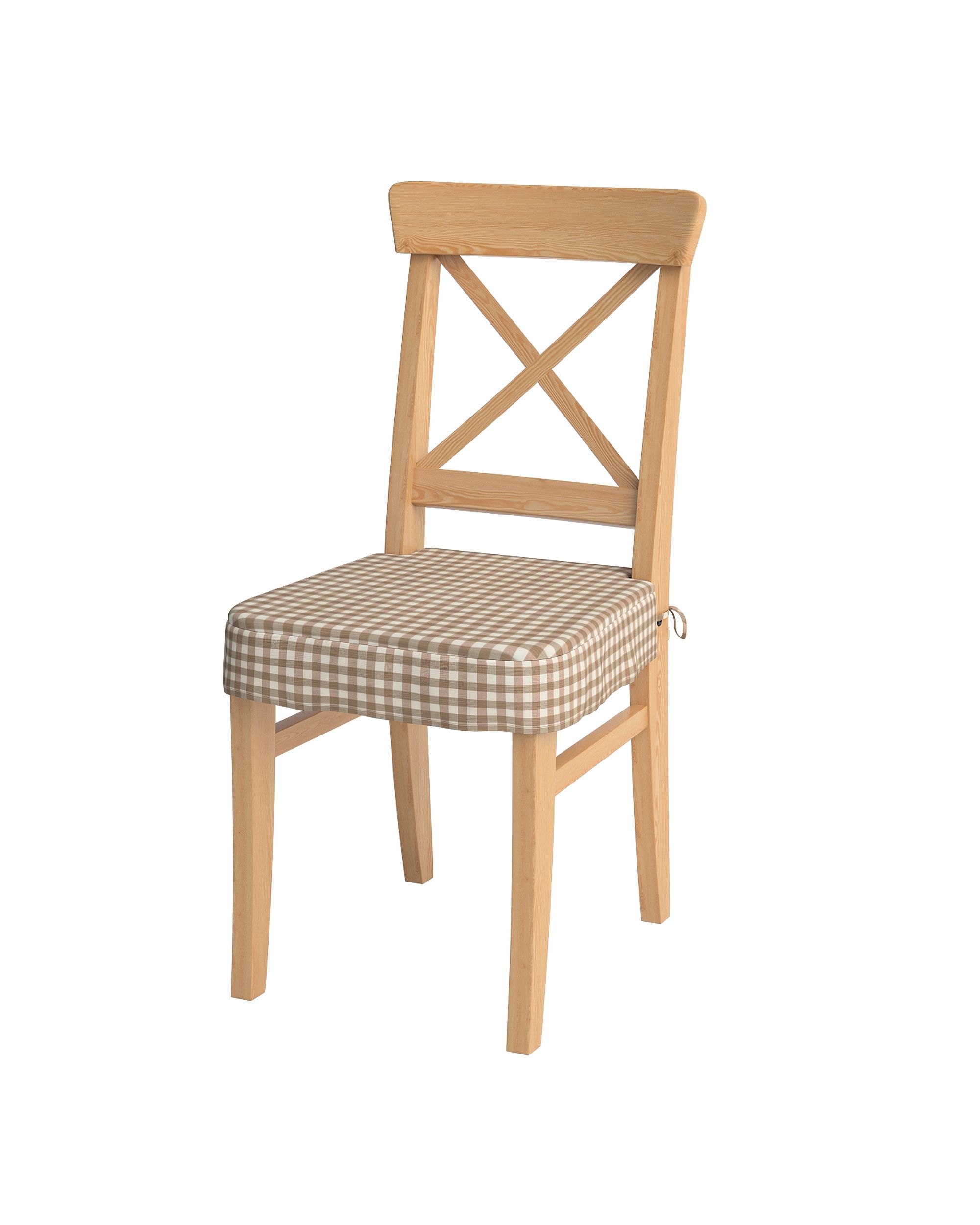 Sitzkissen geeignet für das Ikea Modell Ingolf Farbe beige Stoff gemustert