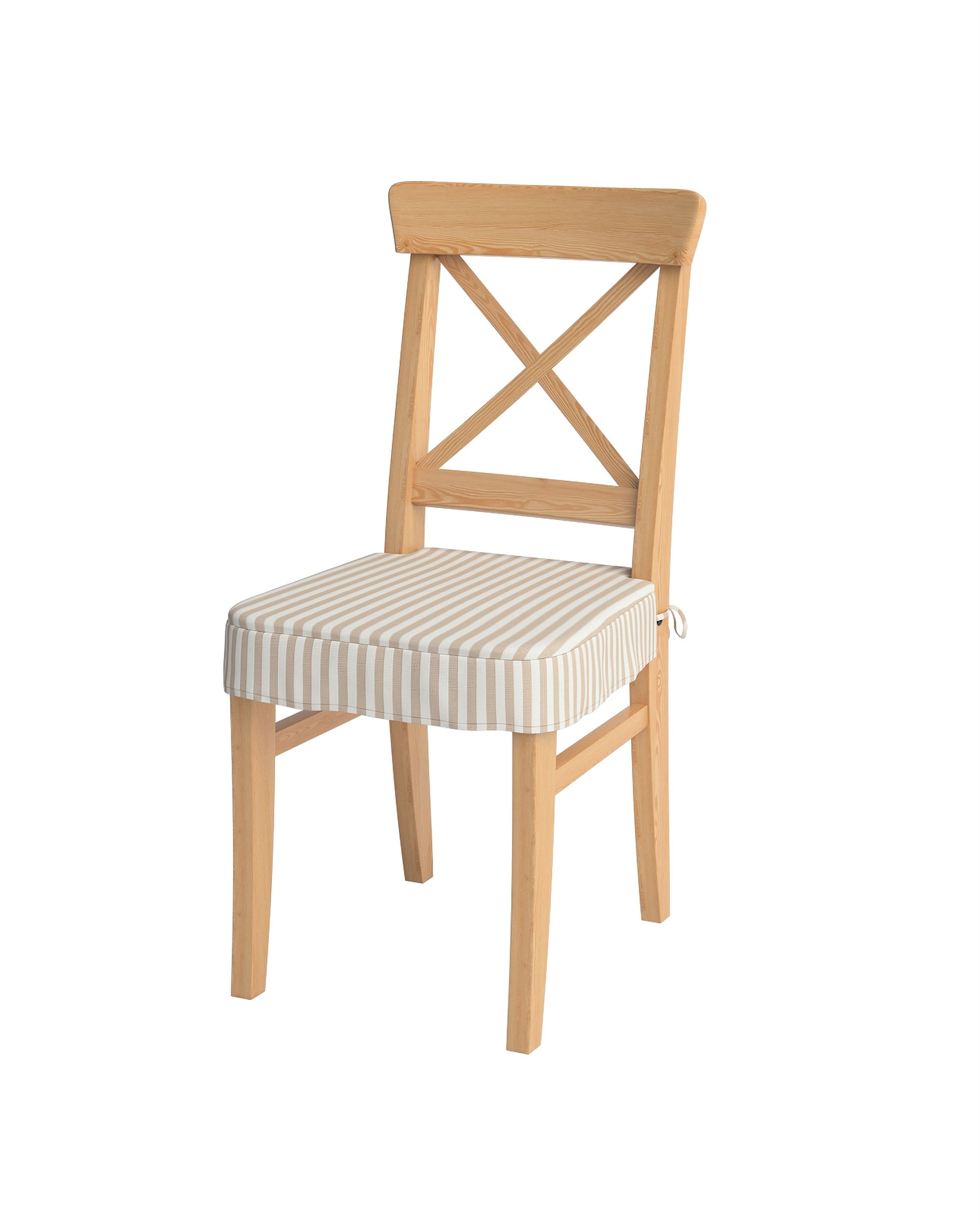 Sitzkissen geeignet für das Ikea Modell Ingolf Farbe beige Stoff gemustert