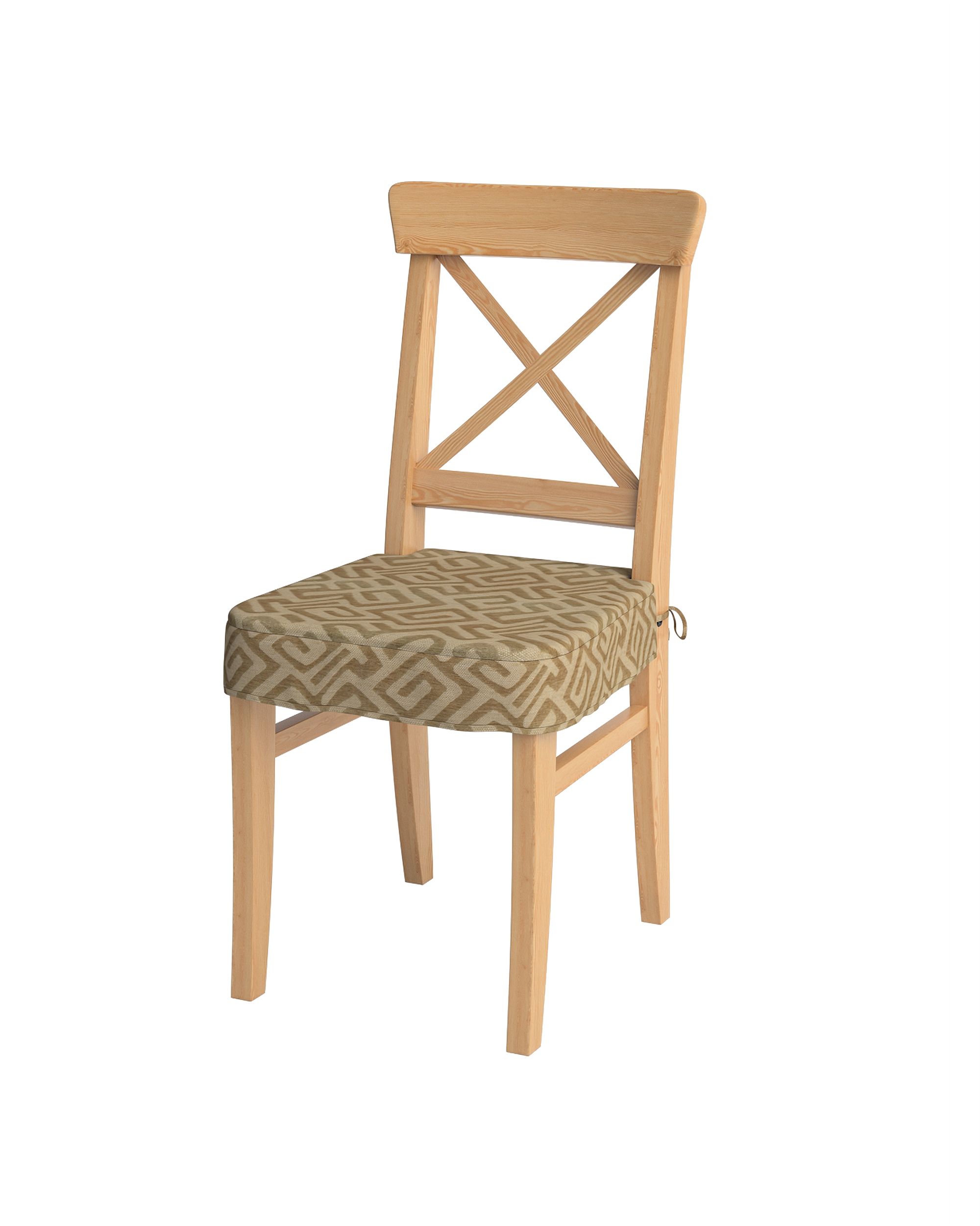 Sitzkissen geeignet für das Ikea Modell Ingolf Farbe beige Stoff strukturiert, gemustert