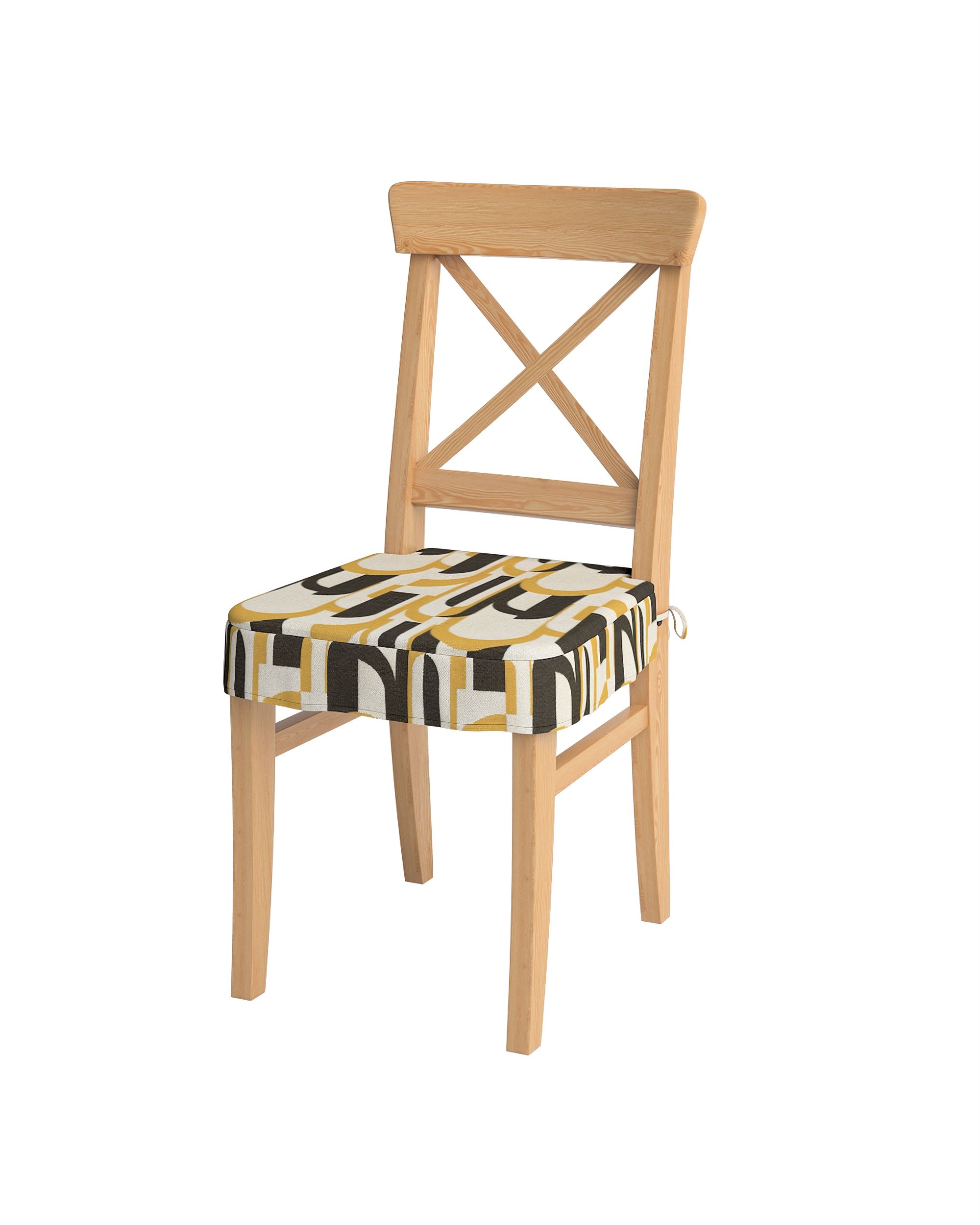 Sitzkissen geeignet für das Ikea Modell Ingolf Farbe bunt Stoff strukturiert, gemustert