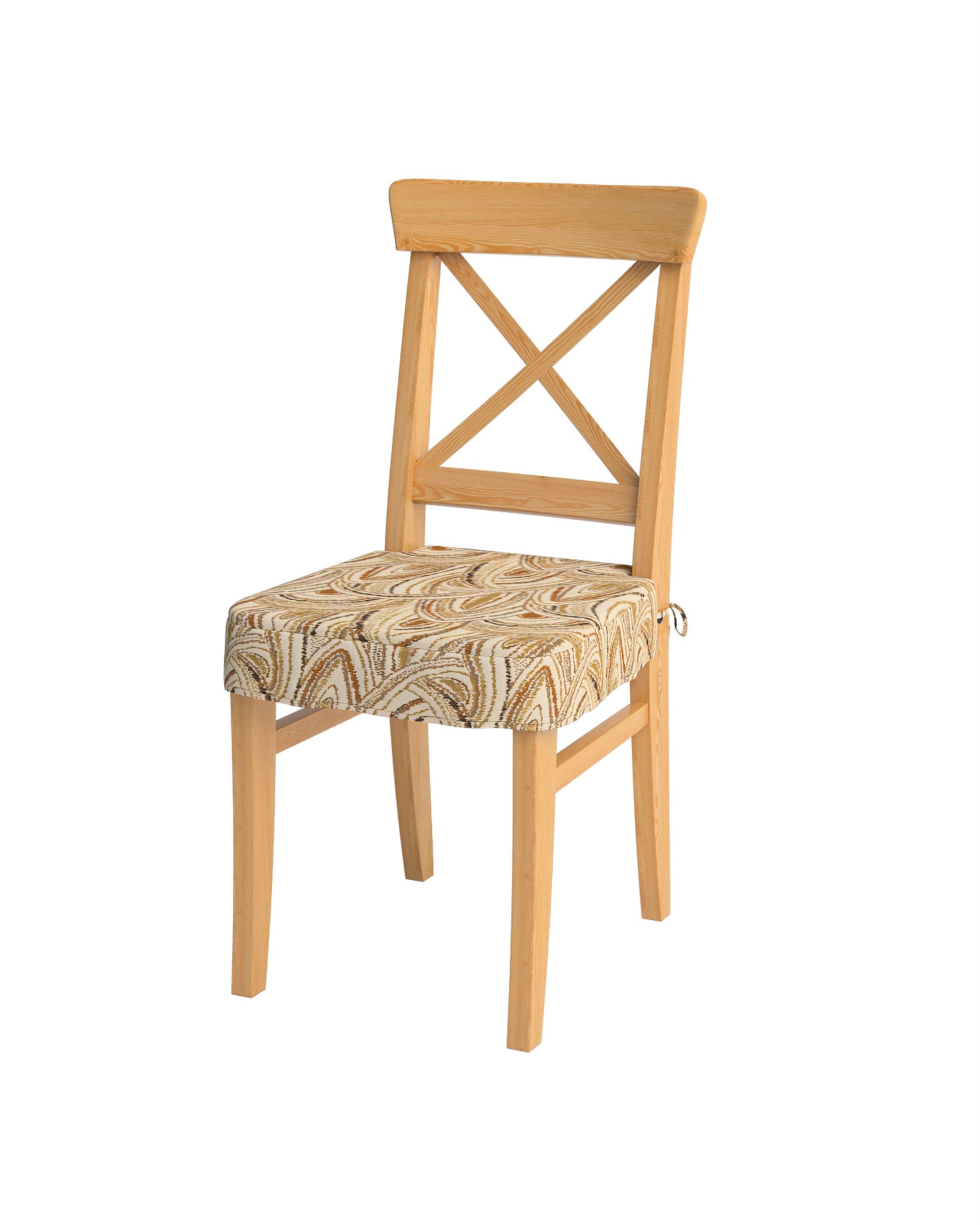 Sitzkissen geeignet für das Ikea Modell Ingolf Farbe beige Stoff strukturiert, gemustert