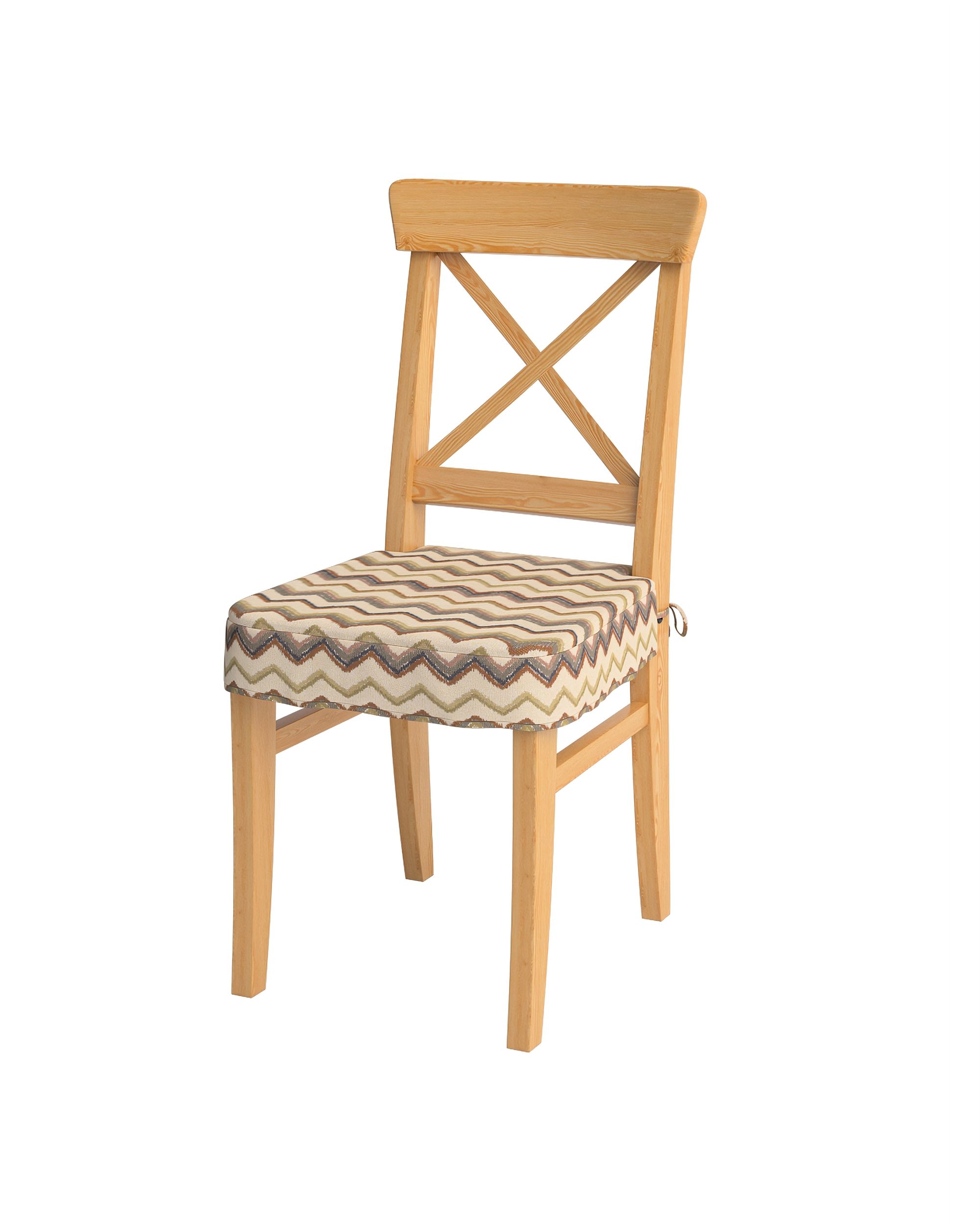 Sitzkissen geeignet für das Ikea Modell Ingolf Farbe beige Stoff strukturiert, gemustert