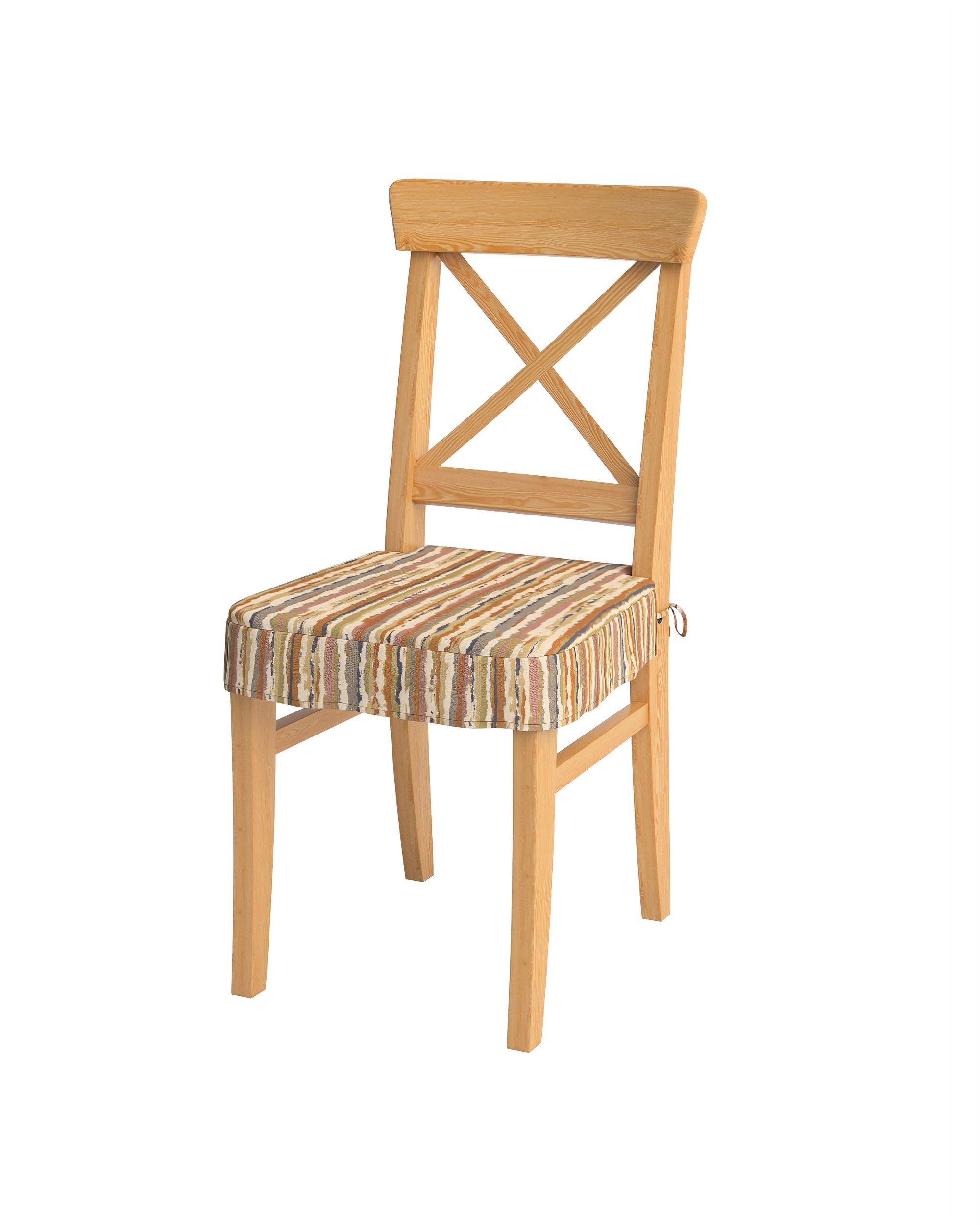 Sitzkissen geeignet für das Ikea Modell Ingolf Farbe beige Stoff strukturiert, gemustert