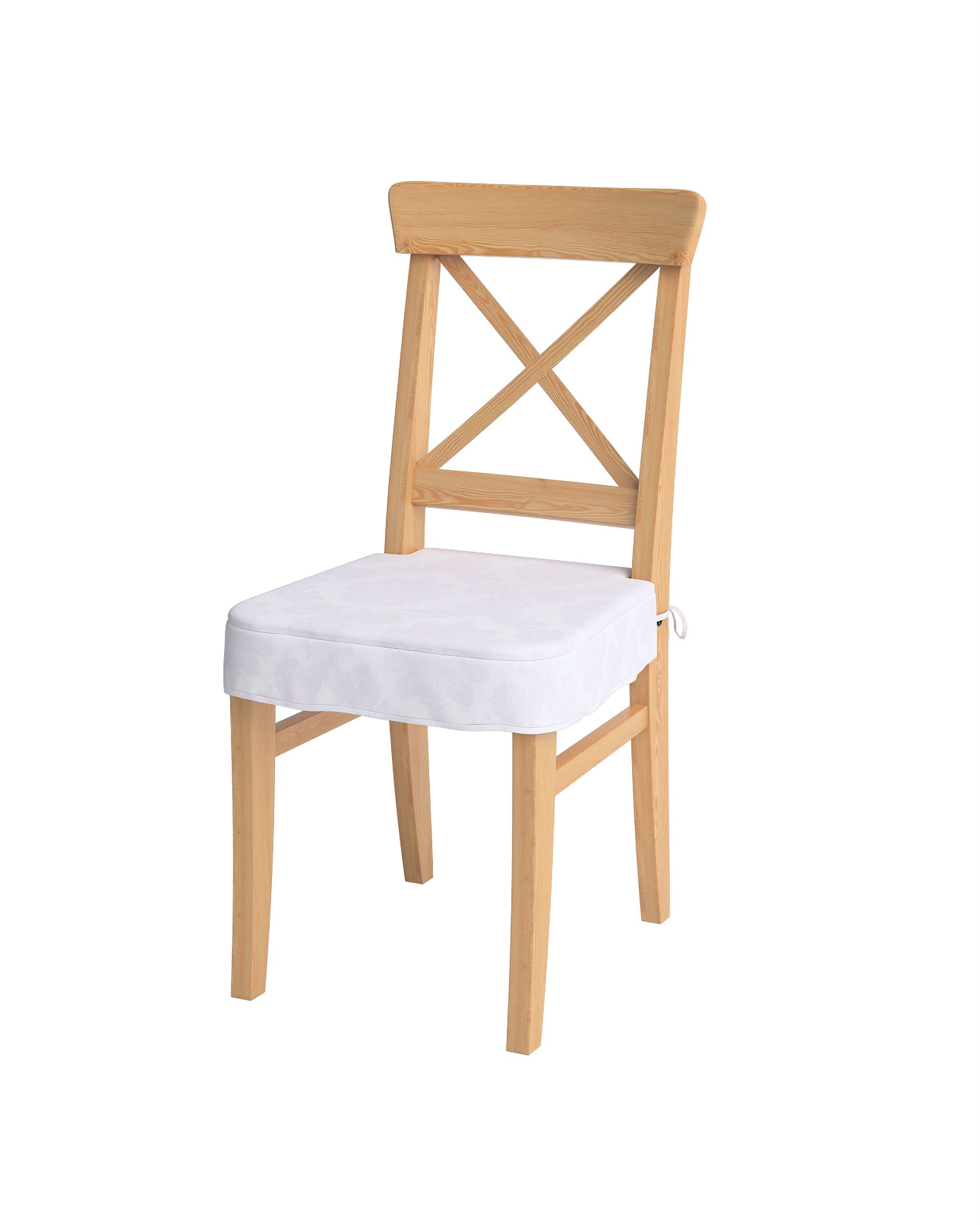 Sitzkissen geeignet für das Ikea Modell Ingolf Farbe weiß Stoff glänzend, strukturiert, gemustert