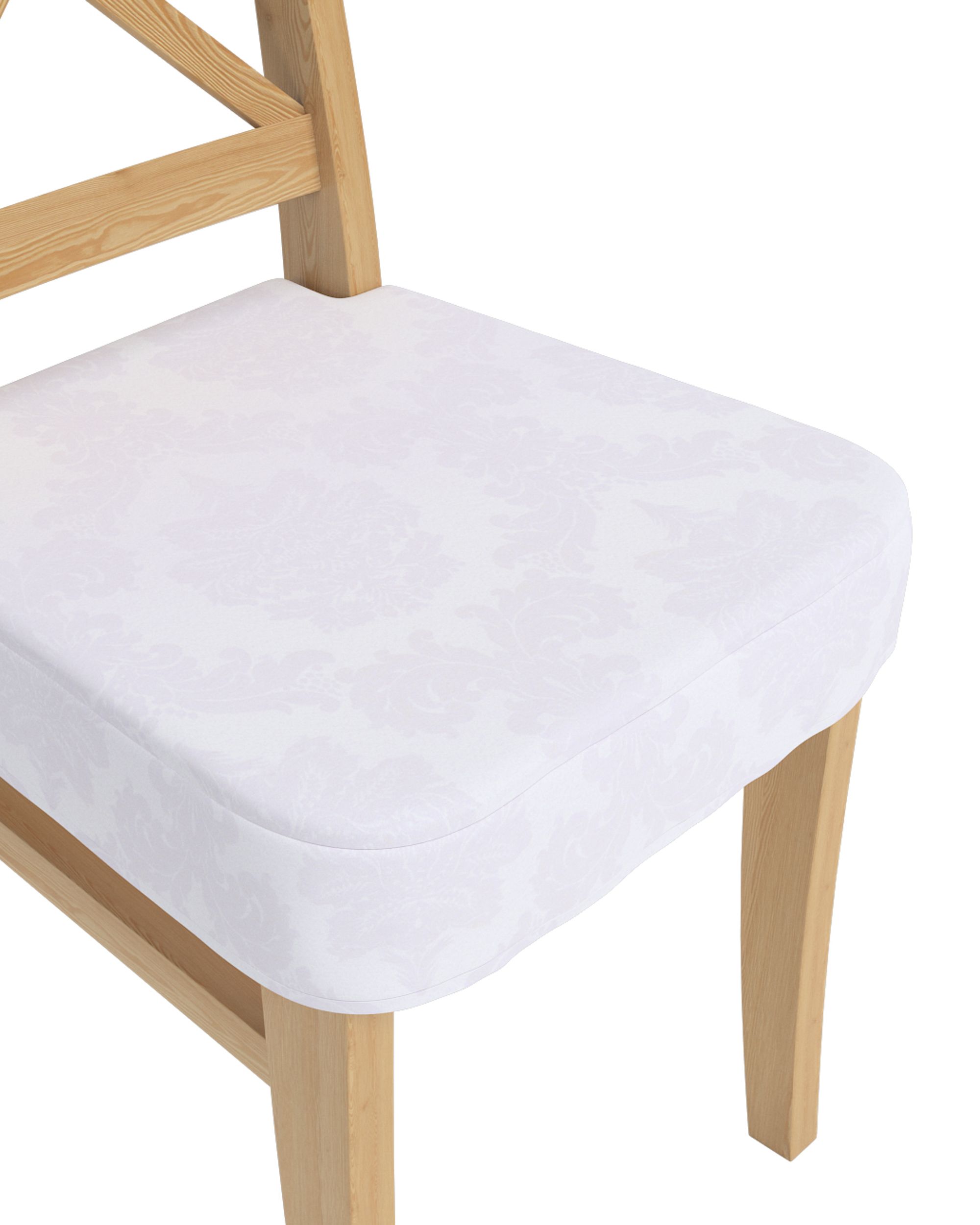 Sitzkissen geeignet für das Ikea Modell Ingolf Farbe weiß Stoff glänzend, strukturiert, gemustert (hover)