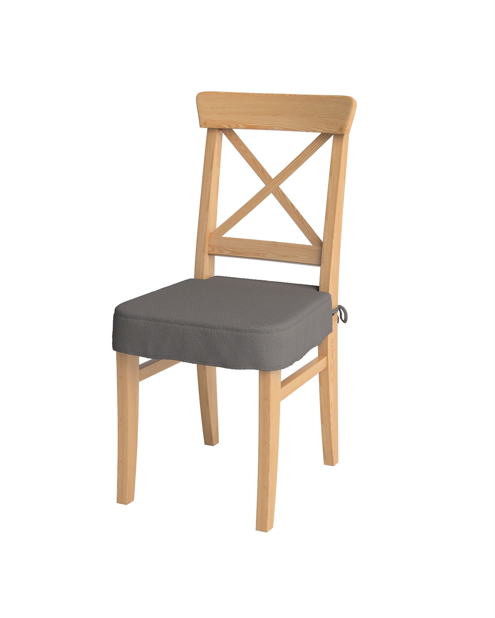 Sitzkissen geeignet für das Ikea Modell Ingolf Farbe grau Stoff strukturiert