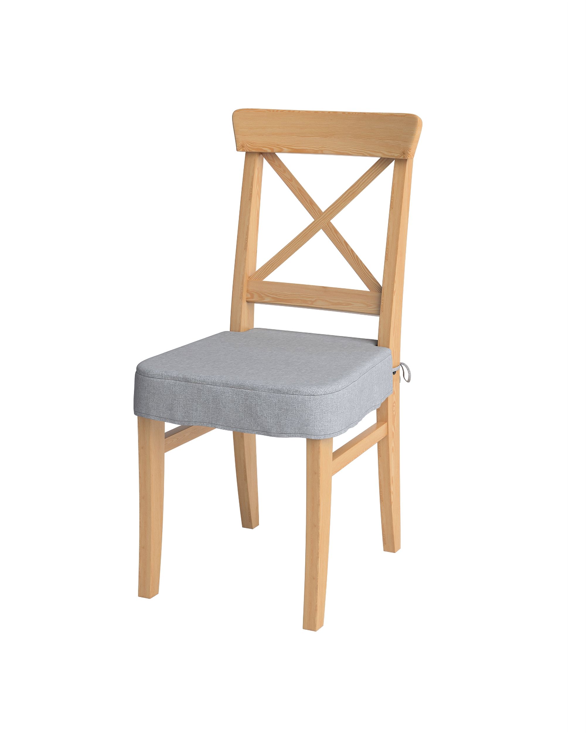 Sitzkissen geeignet für das Ikea Modell Ingolf Farbe grau Stoff strukturiert
