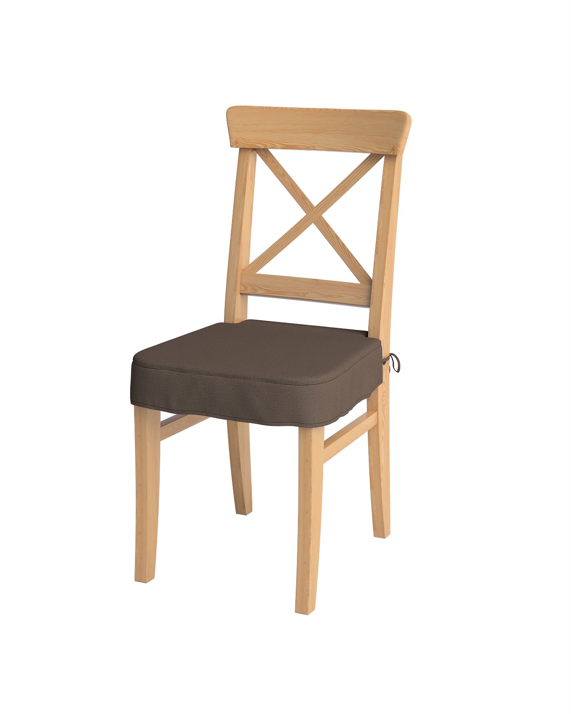Sitzkissen geeignet für das Ikea Modell Ingolf Farbe braun Stoff strukturiert