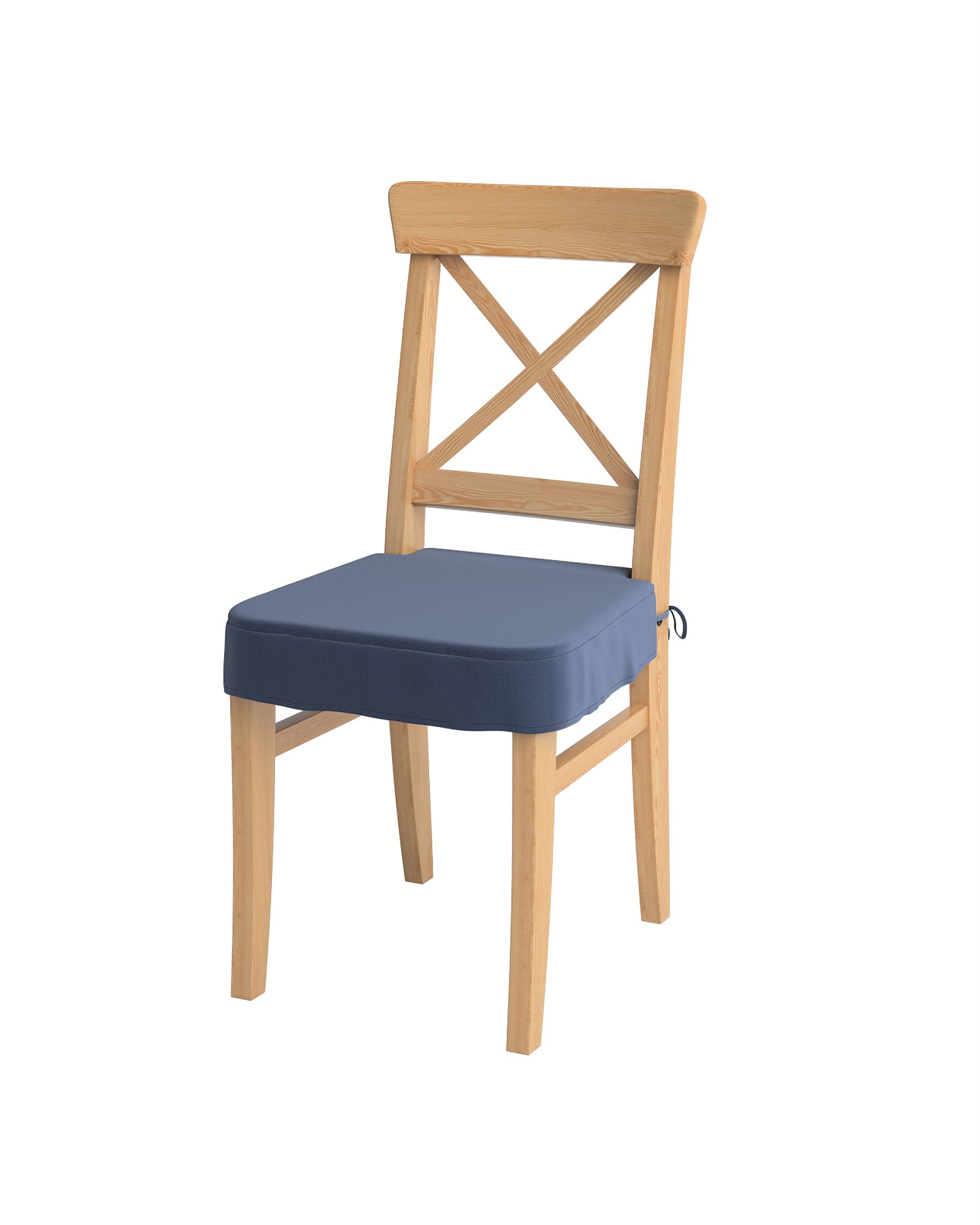 Sitzkissen geeignet für das Ikea Modell Ingolf Farbe dunkelblau Stoff samt