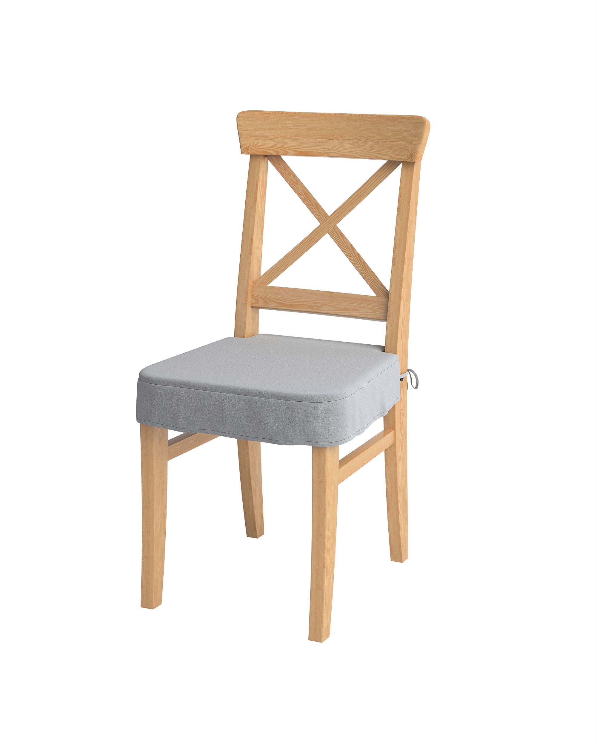 Sitzkissen geeignet für das Ikea Modell Ingolf Farbe grau Stoff samt