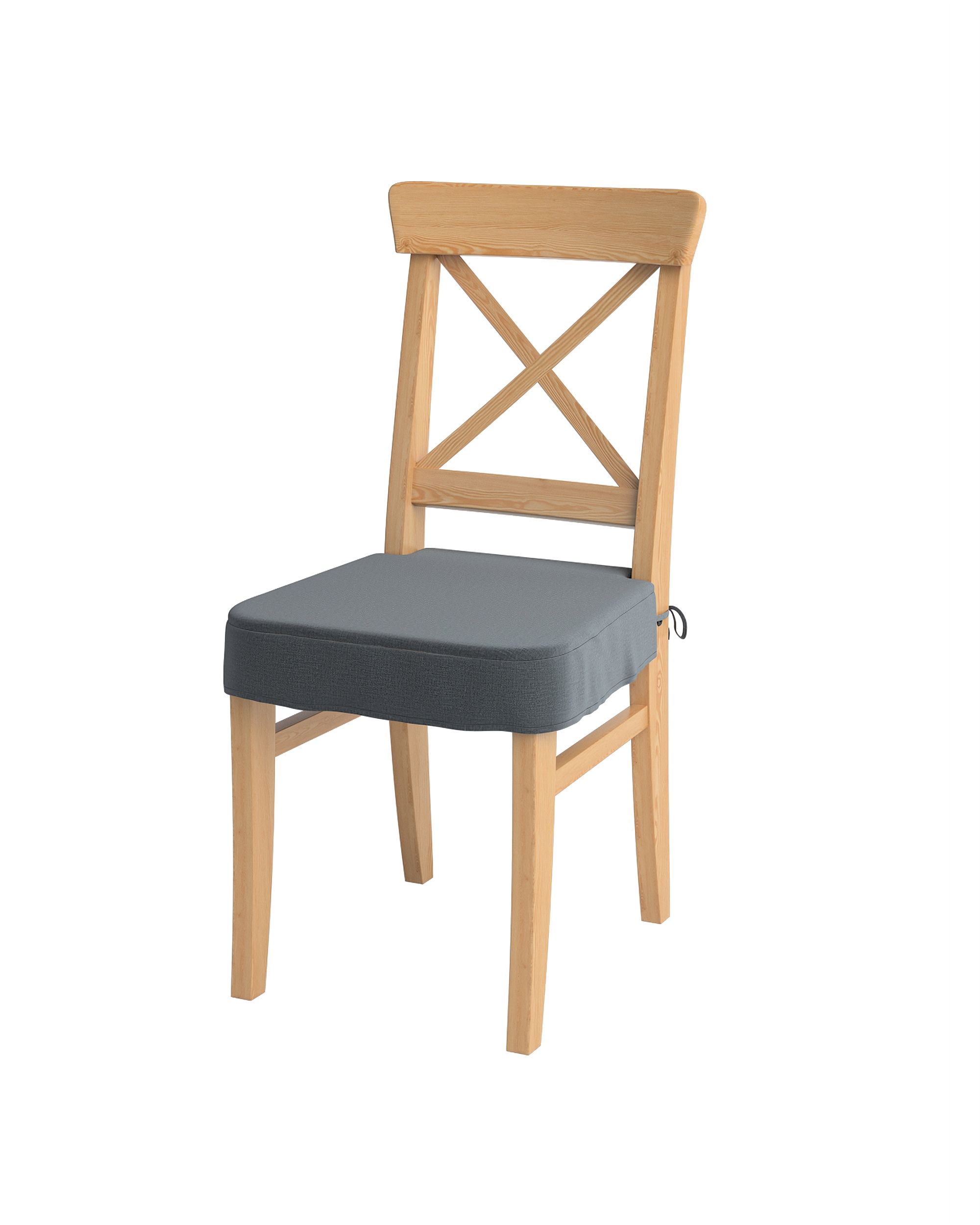 Sitzkissen geeignet für das Ikea Modell Ingolf Farbe grau Stoff samt
