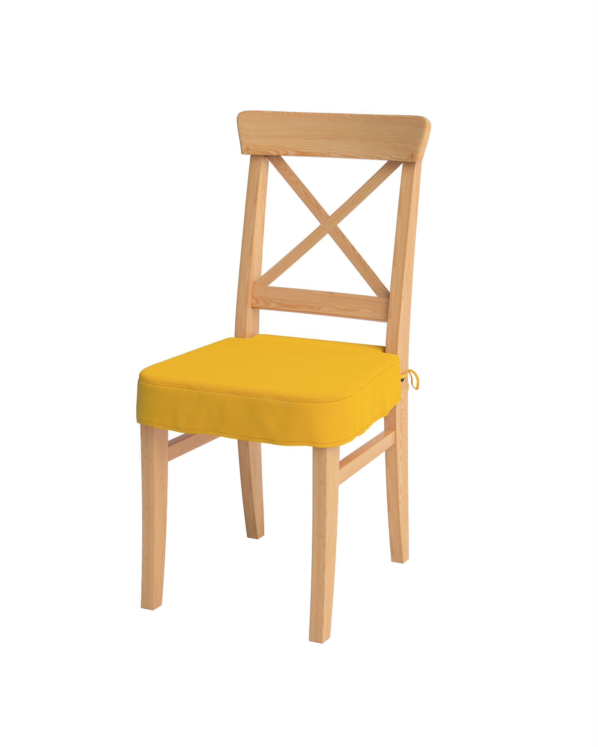 Sitzkissen geeignet für das Ikea Modell Ingolf Farbe gelb Stoff samt