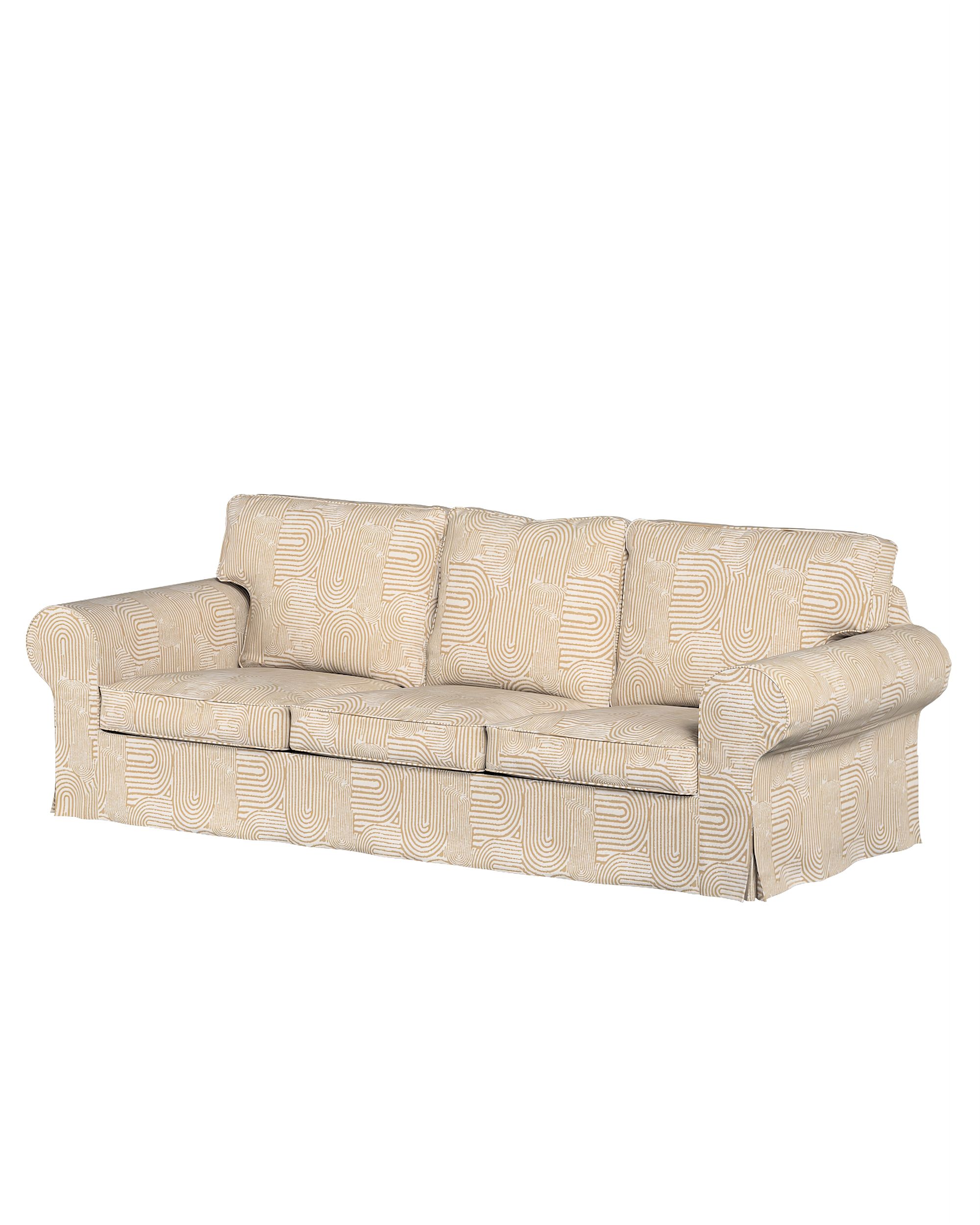 Bezug für Ektorp 3-Sitzer Sofa nicht ausklappbar Farbe beige Stoff strukturiert, gemustert
