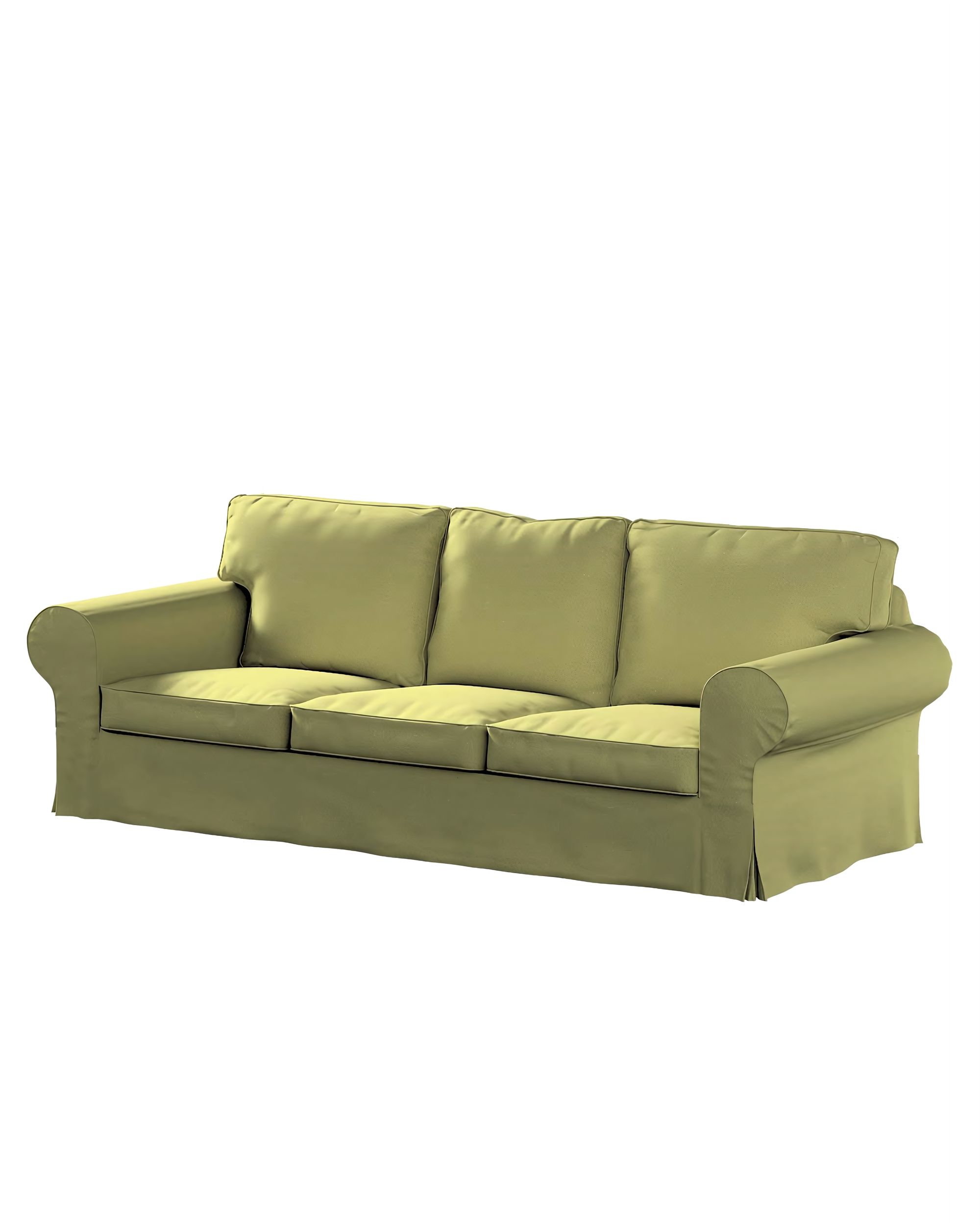 Bezug für Ektorp 3-Sitzer Sofa nicht ausklappbar Farbe grün Stoff glänzend, samt