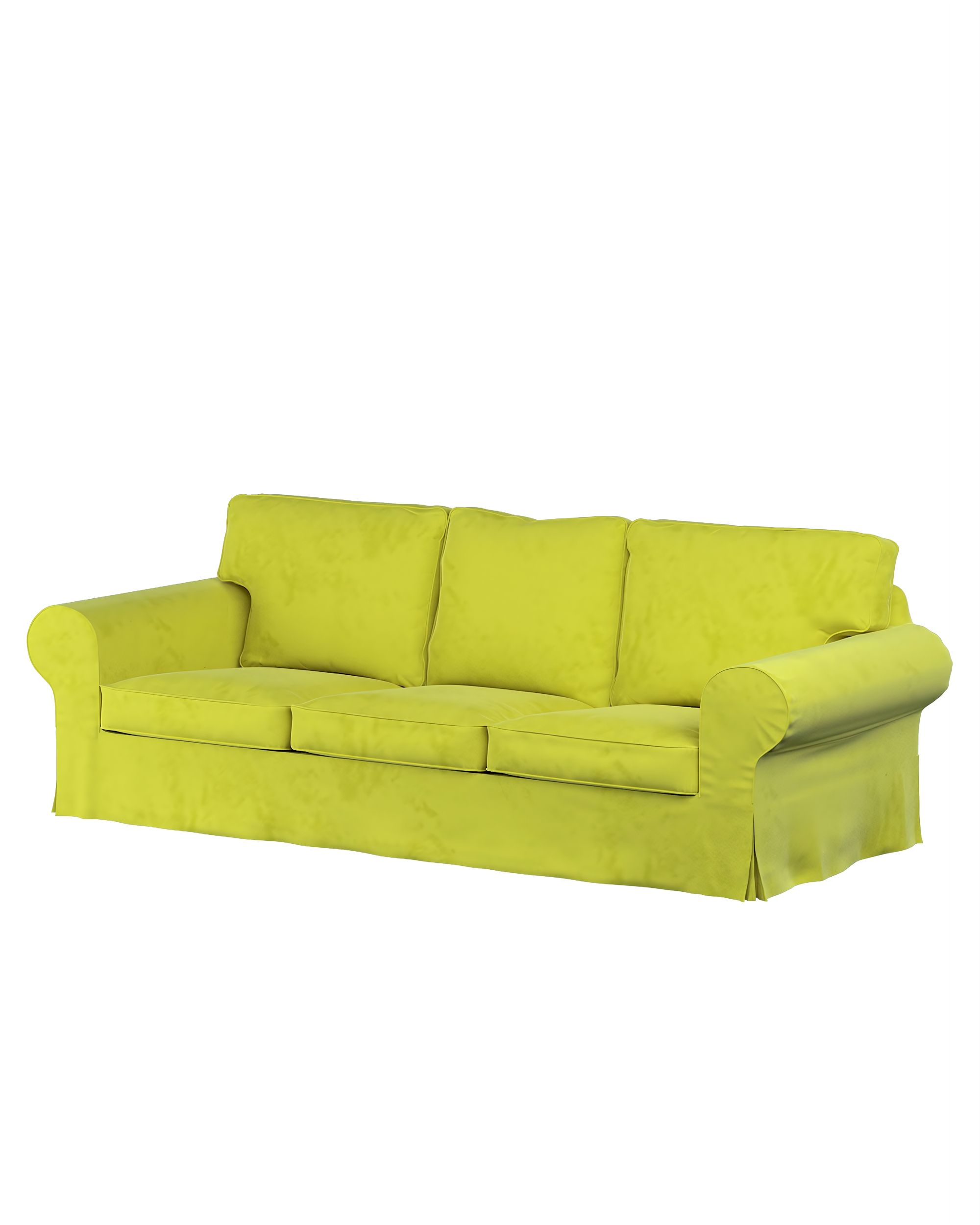 Bezug für Ektorp 3-Sitzer Sofa nicht ausklappbar Farbe grün Stoff glänzend, samt