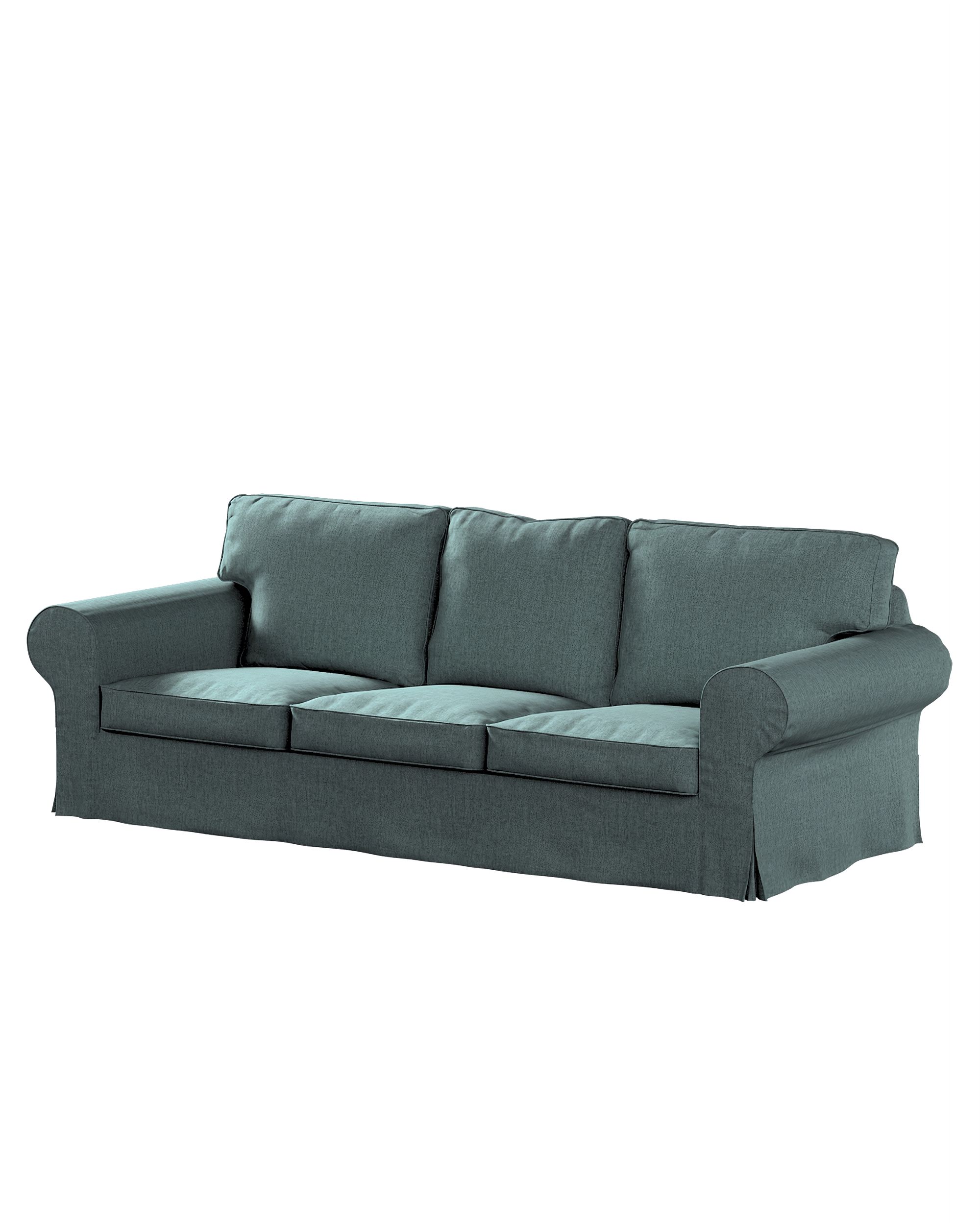 Bezug für Ektorp 3-Sitzer Sofa nicht ausklappbar Farbe blau Stoff strukturiert