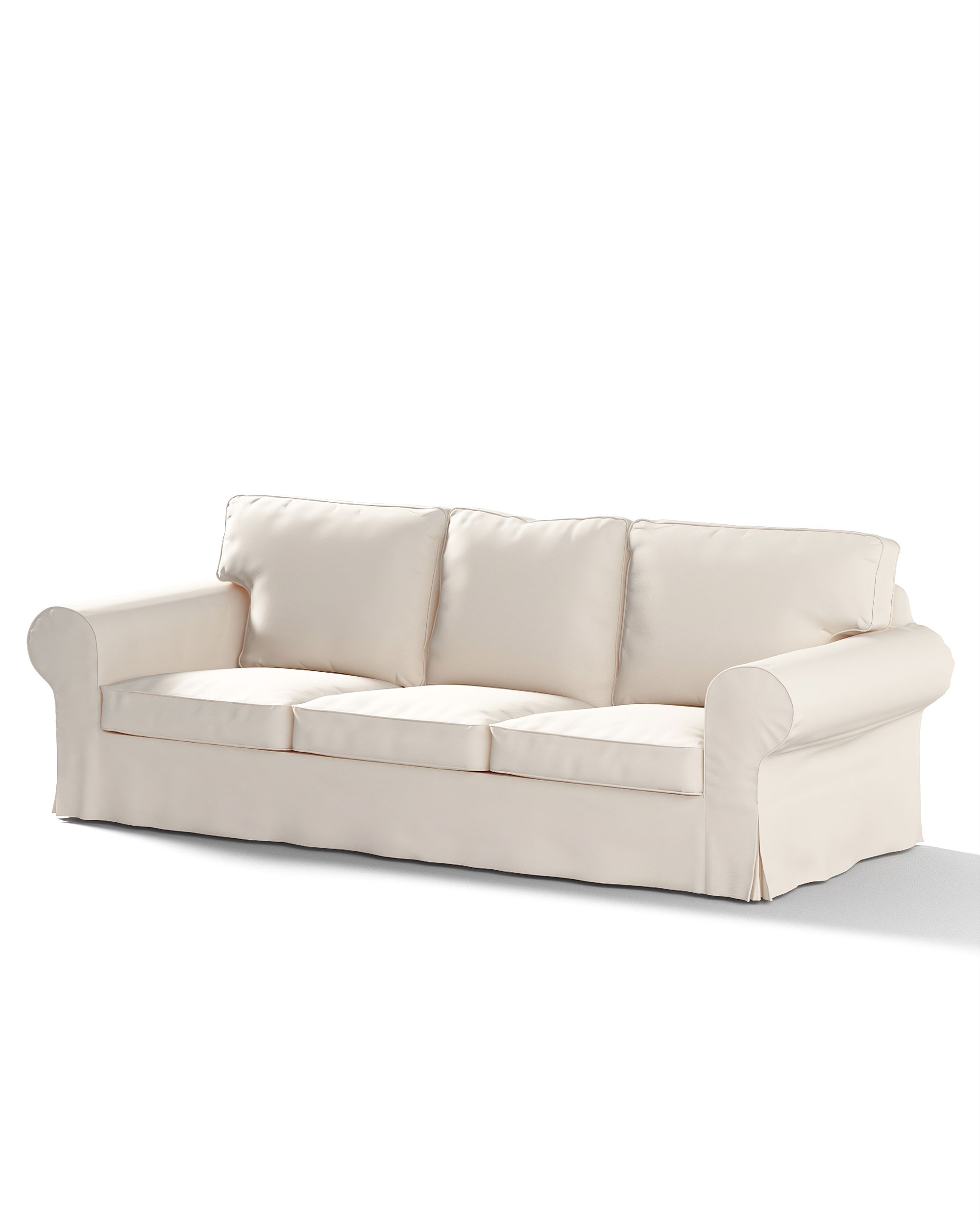 Bezug für Ektorp 3-Sitzer Sofa nicht ausklappbar Farbe beige Stoff strukturiert
