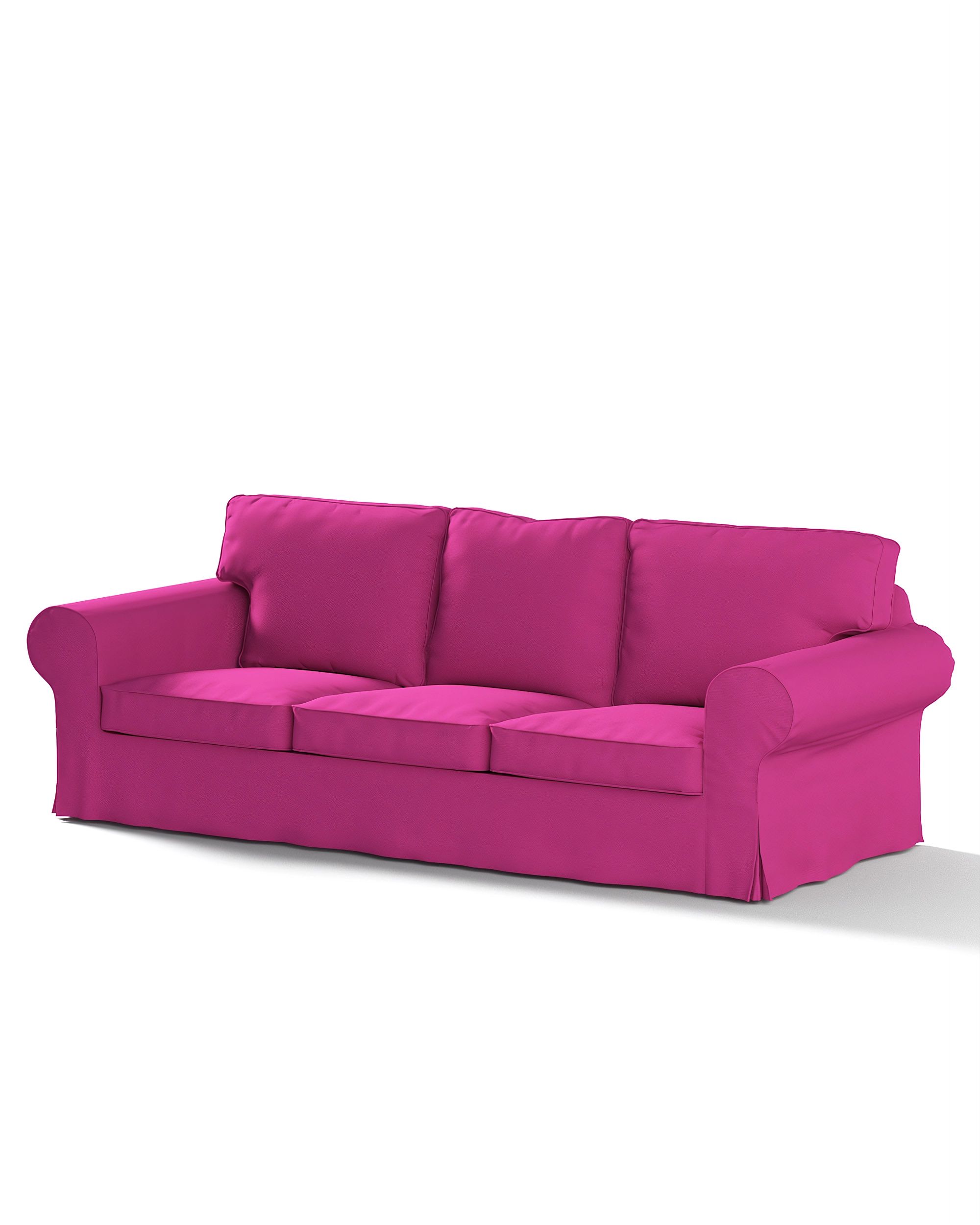 Bezug für Ektorp 3-Sitzer Sofa nicht ausklappbar Farbe rosa Stoff strukturiert