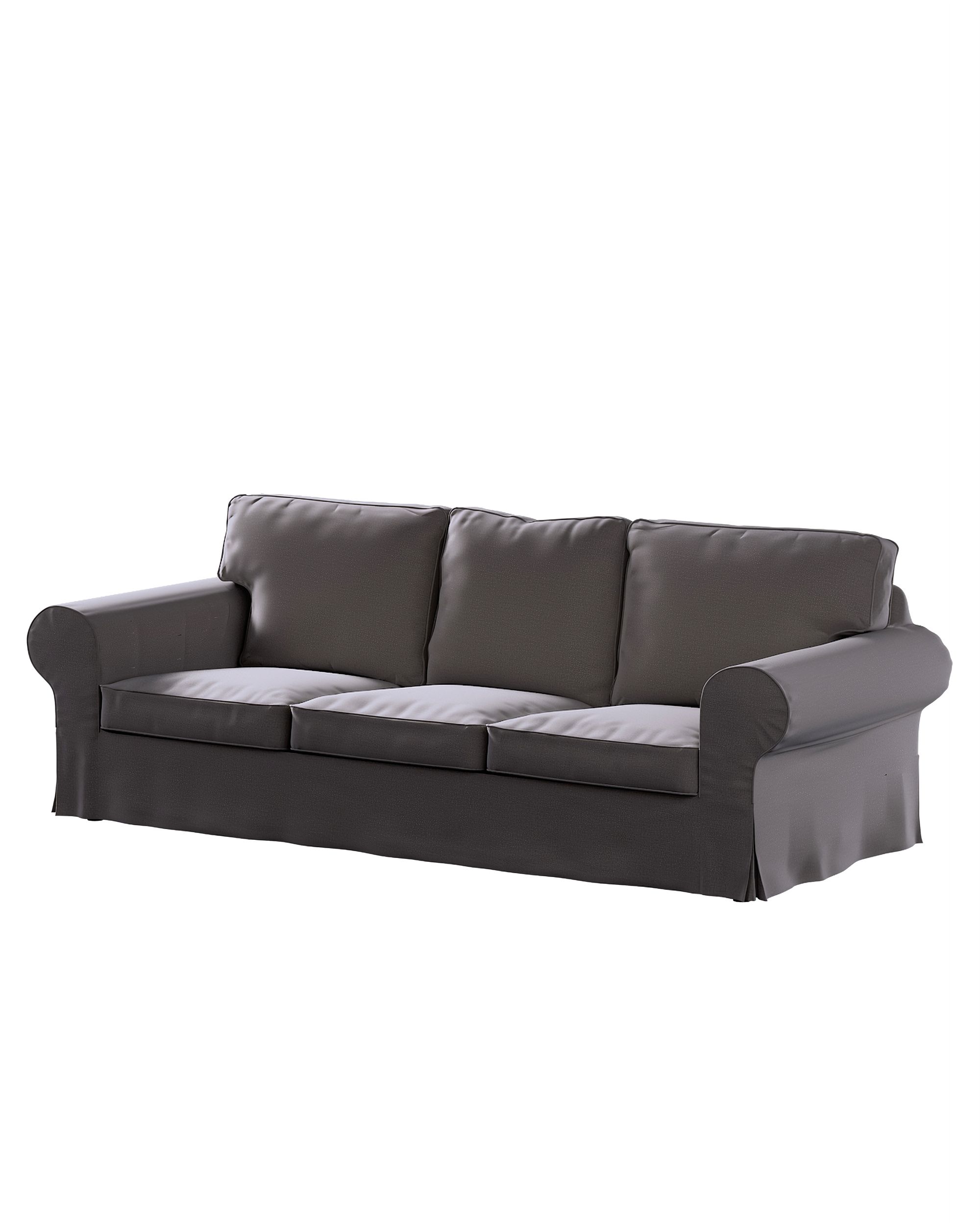 Bezug für Ektorp 3-Sitzer Sofa nicht ausklappbar Farbe braun Stoff samt