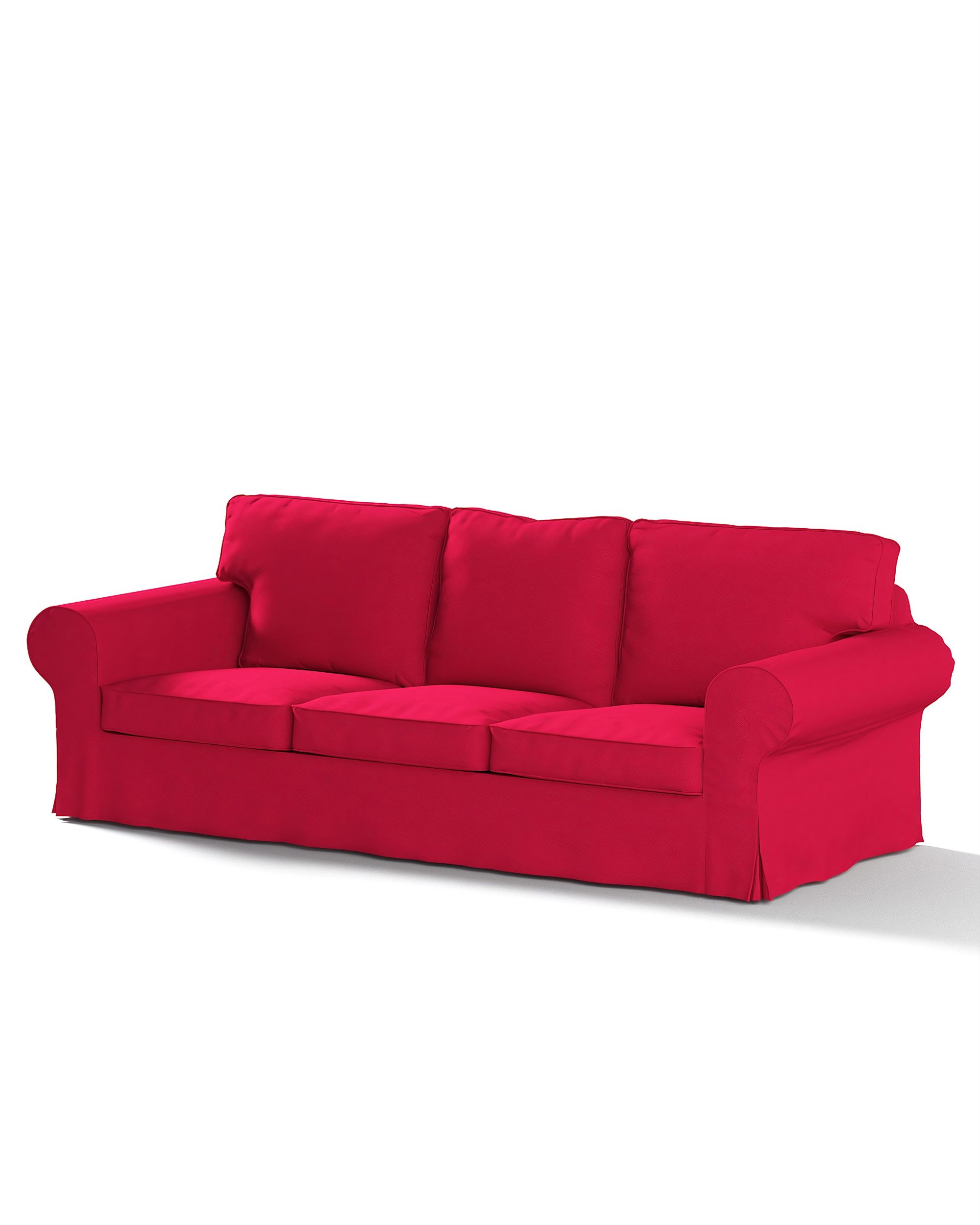 Bezug für Ektorp 3-Sitzer Sofa nicht ausklappbar Farbe rot Stoff strukturiert