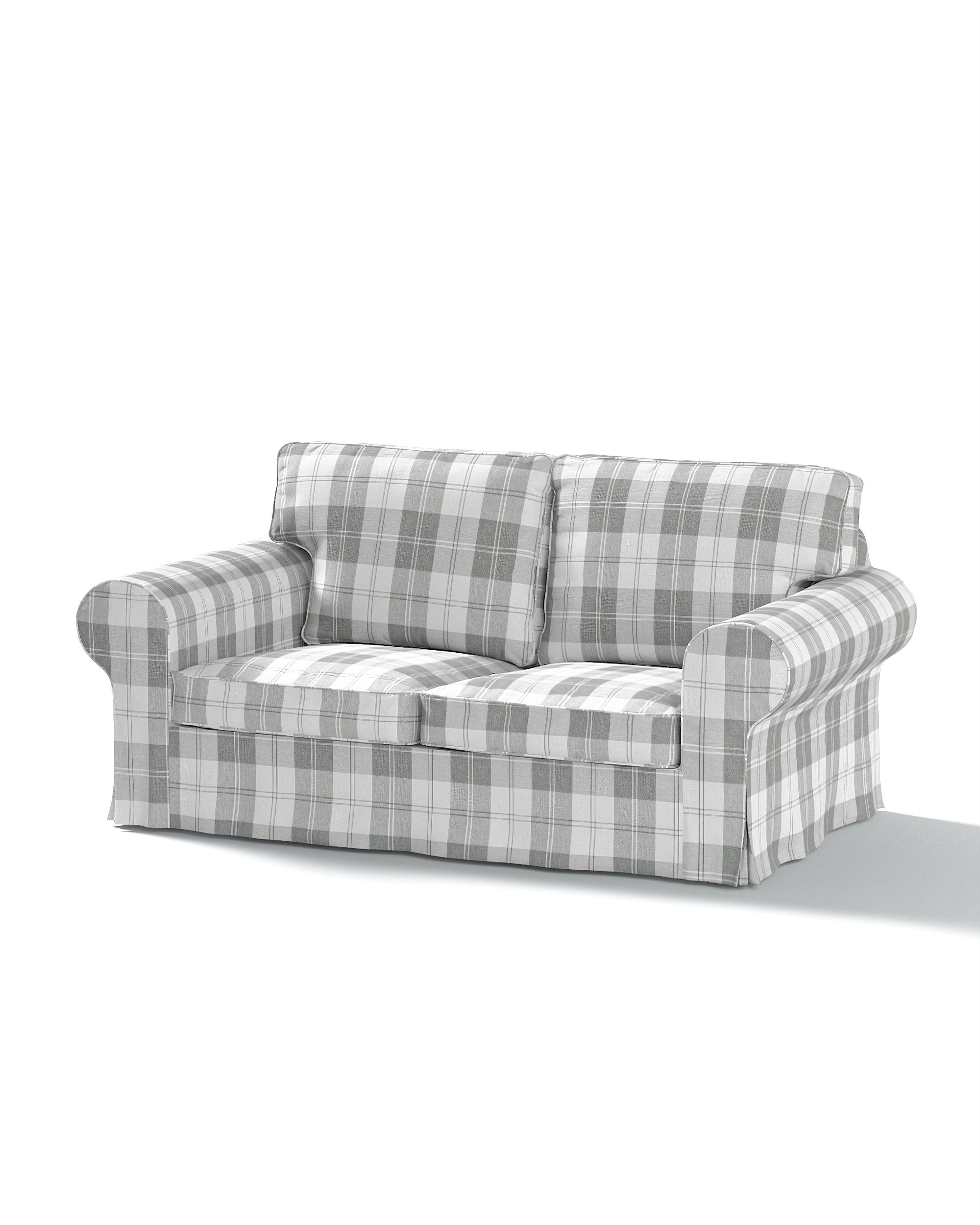 Bezug für Ektorp 2-Sitzer Sofa nicht ausklappbar Farbe grau Stoff strukturiert, gemustert