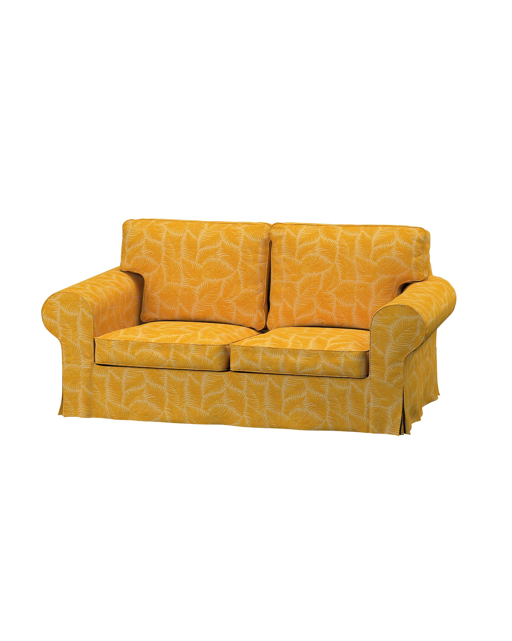Bezug für Ektorp 2-Sitzer Sofa nicht ausklappbar Farbe gelb Stoff strukturiert, gemustert