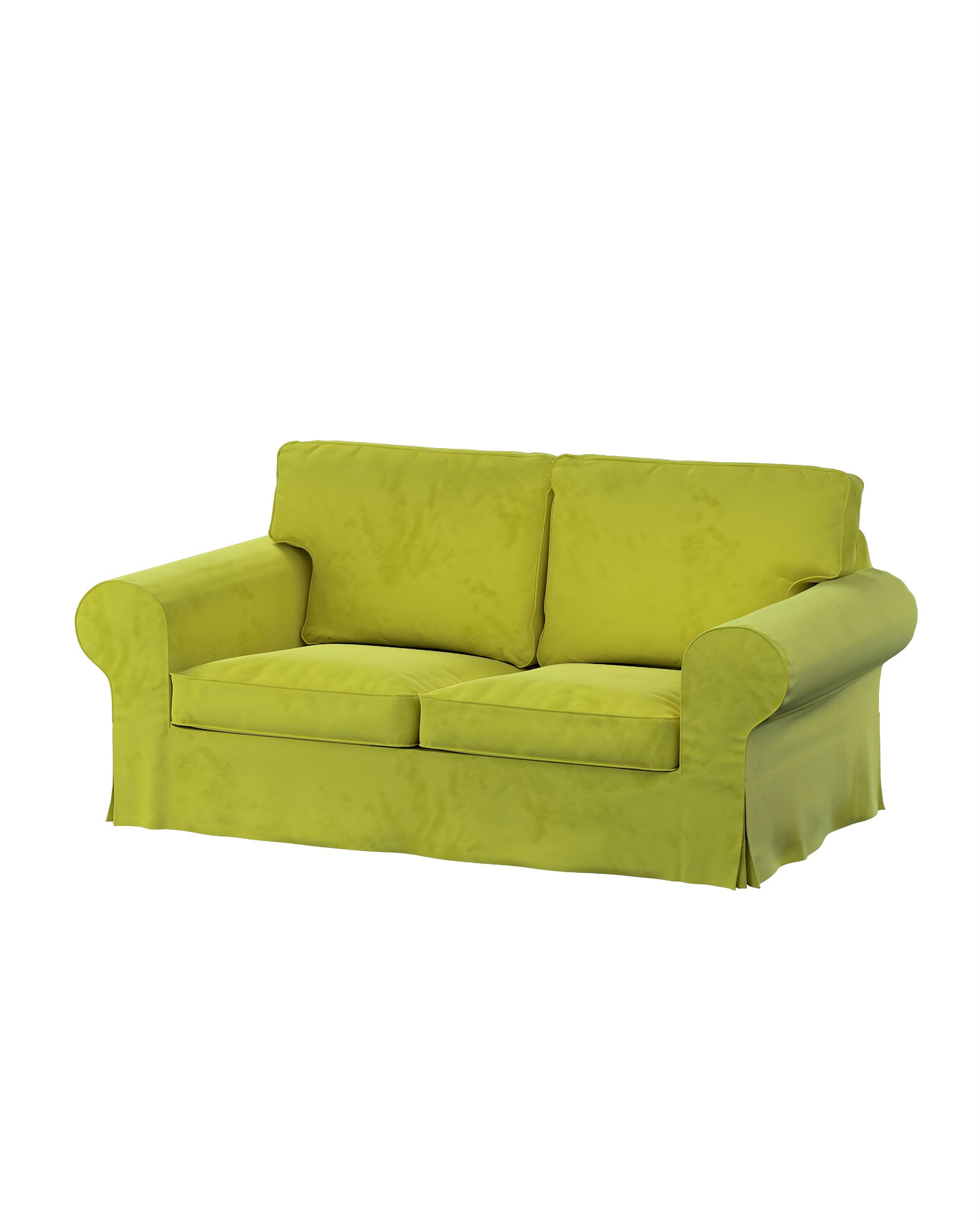 Bezug für Ektorp 2-Sitzer Sofa nicht ausklappbar Farbe grün Stoff glänzend, samt