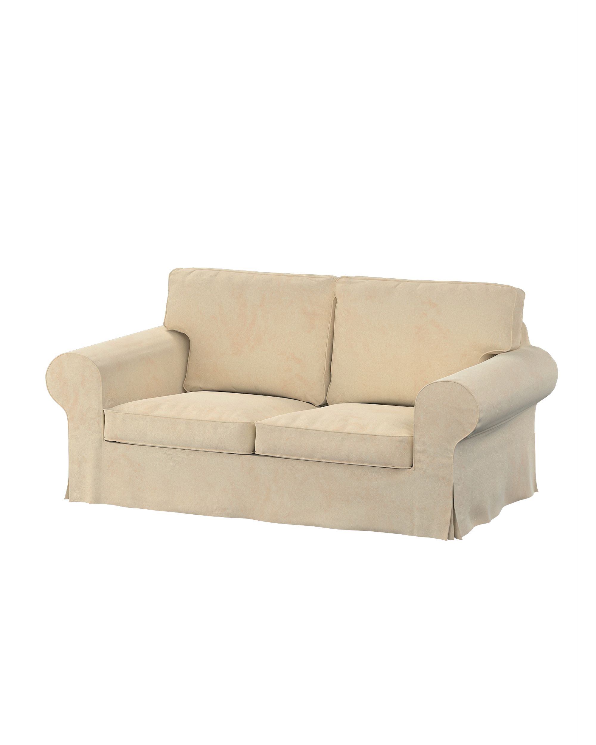 Bezug für Ektorp 2-Sitzer Sofa nicht ausklappbar Farbe ecru Stoff glänzend, samt