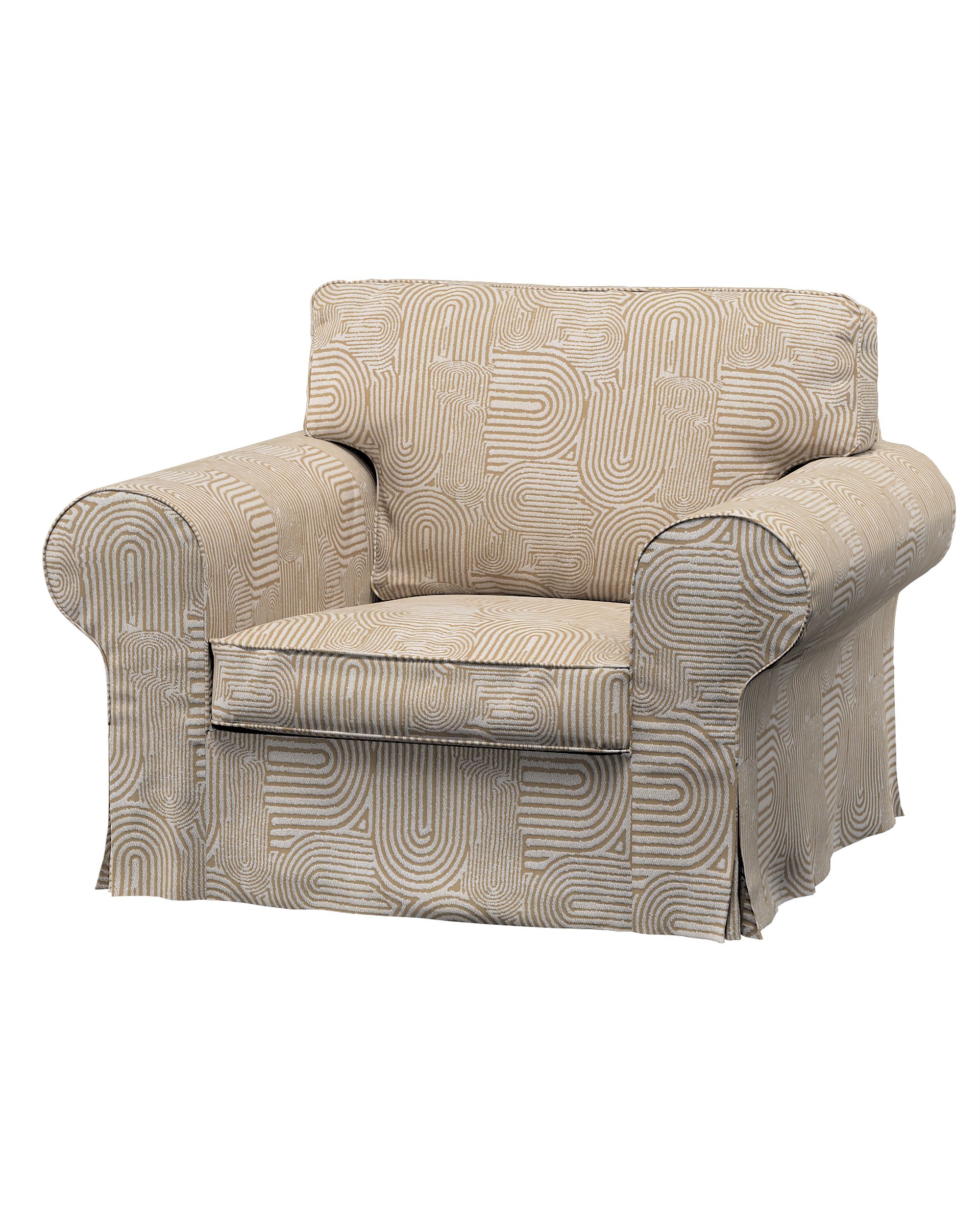 Bezug für Ektorp Sessel Farbe beige Stoff strukturiert, gemustert