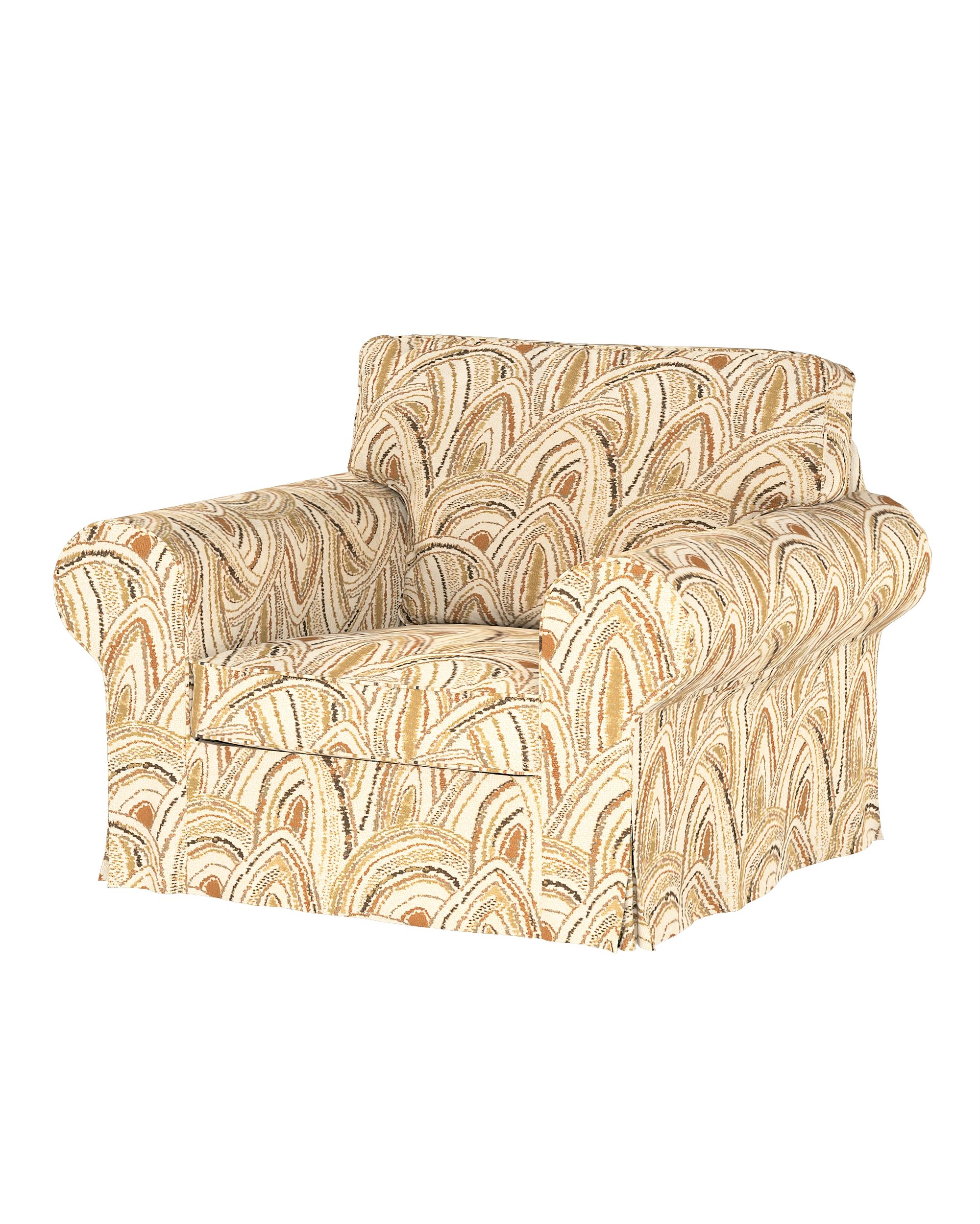 Bezug für Ektorp Sessel Farbe beige Stoff strukturiert, gemustert