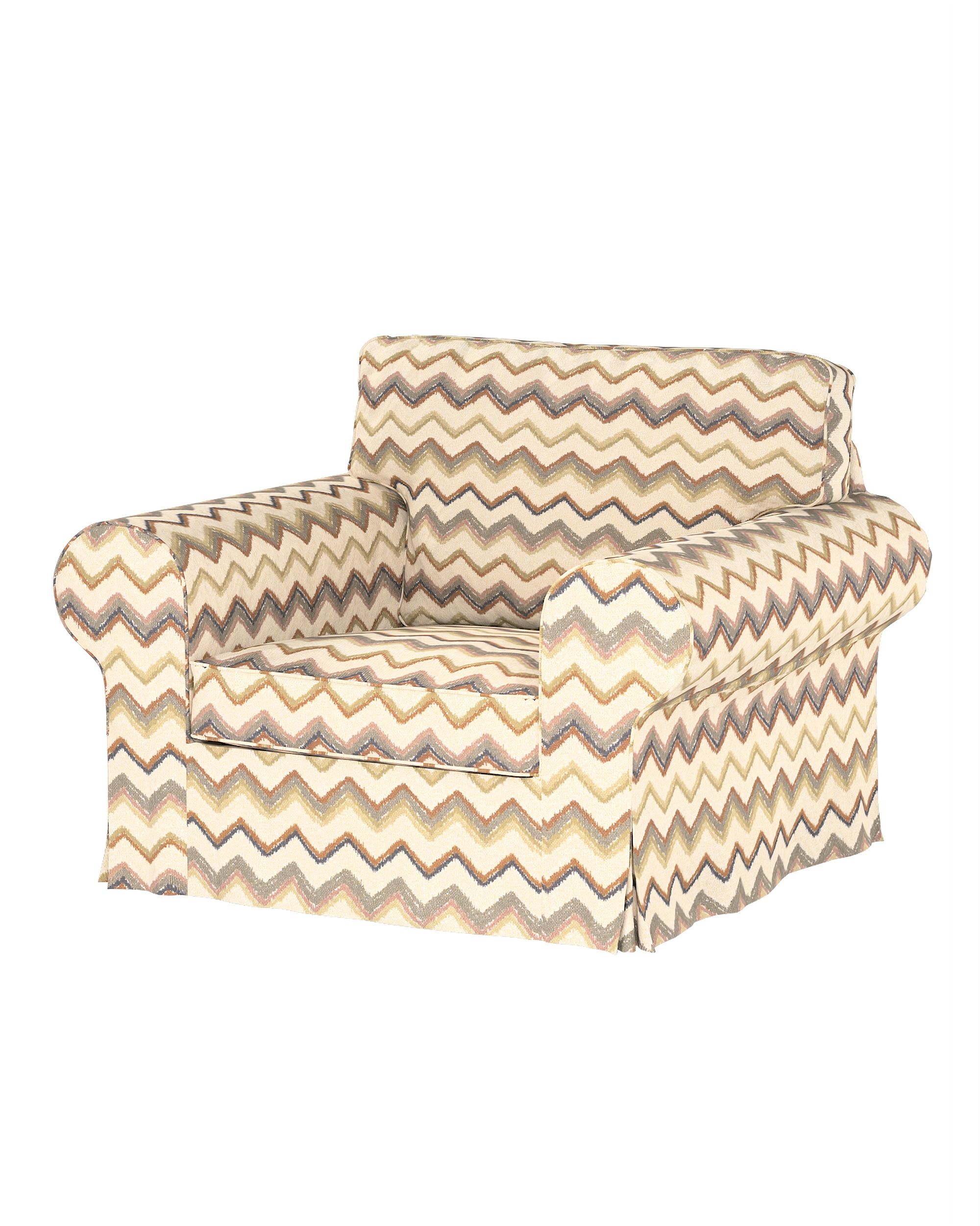 Bezug für Ektorp Sessel Farbe beige Stoff strukturiert, gemustert