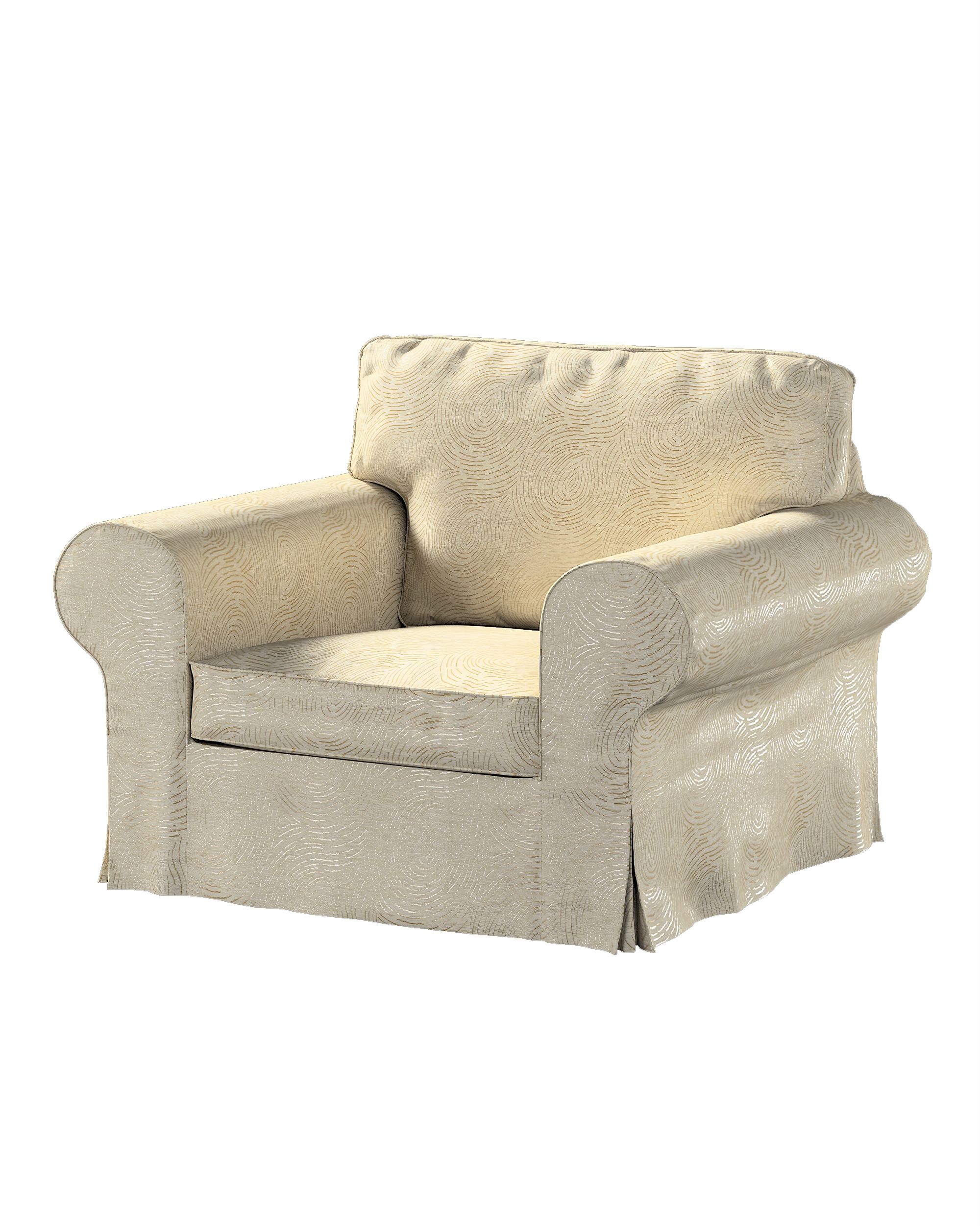 Bezug für Ektorp Sessel Farbe beige Stoff glänzend, strukturiert, gemustert