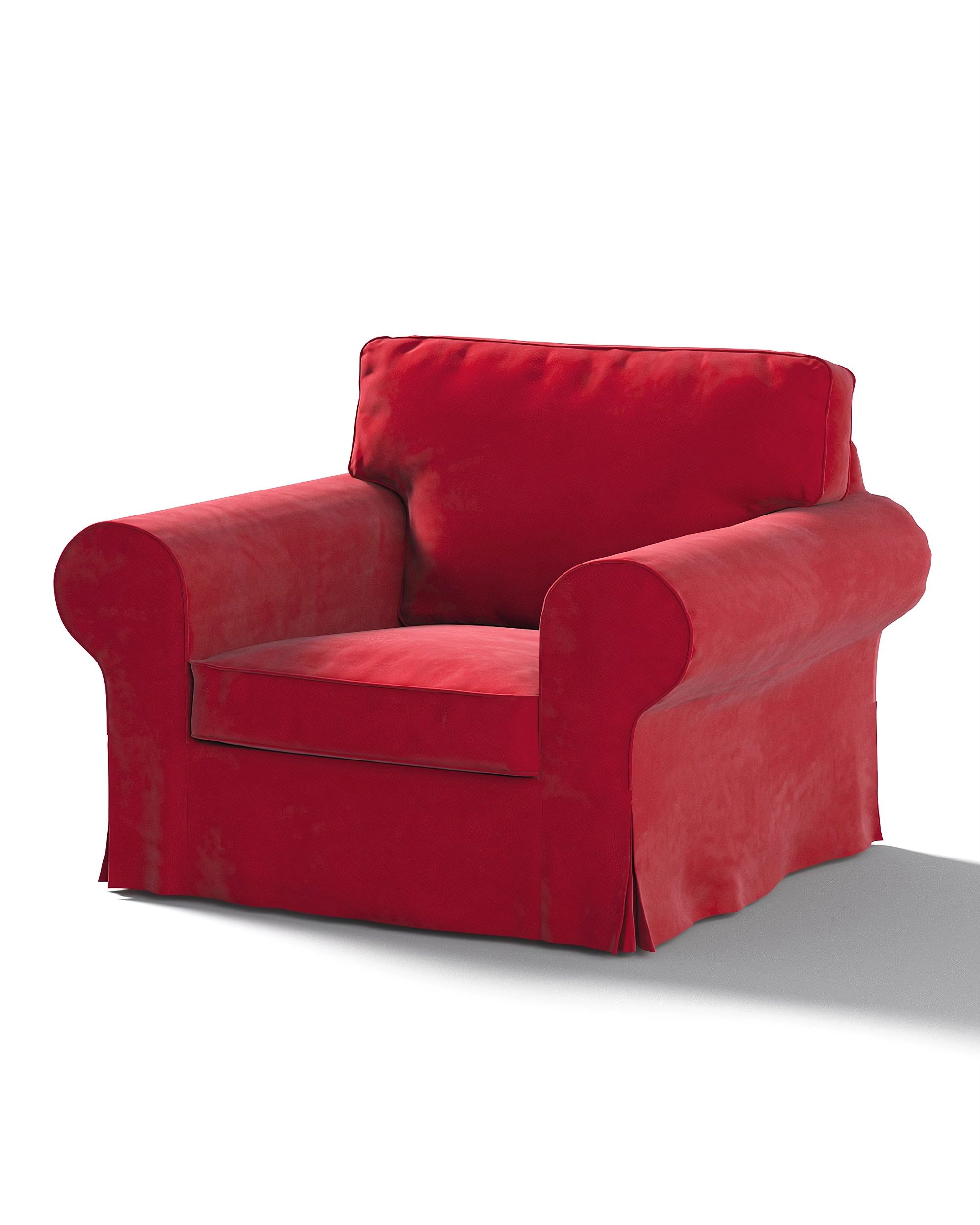 Bezug für Ektorp Sessel Farbe rot Stoff glänzend, samt