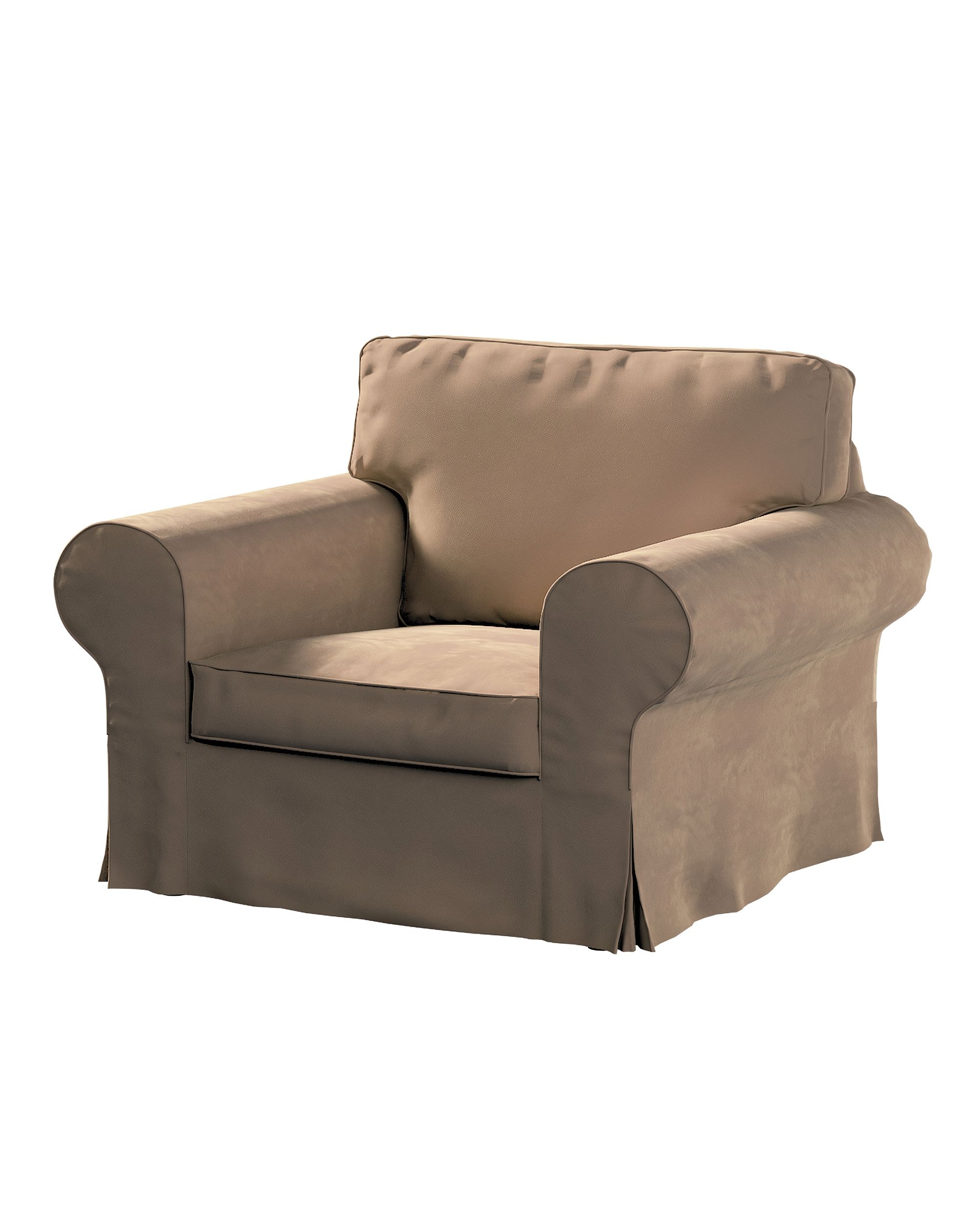 Bezug für Ektorp Sessel Farbe beige Stoff glänzend, samt