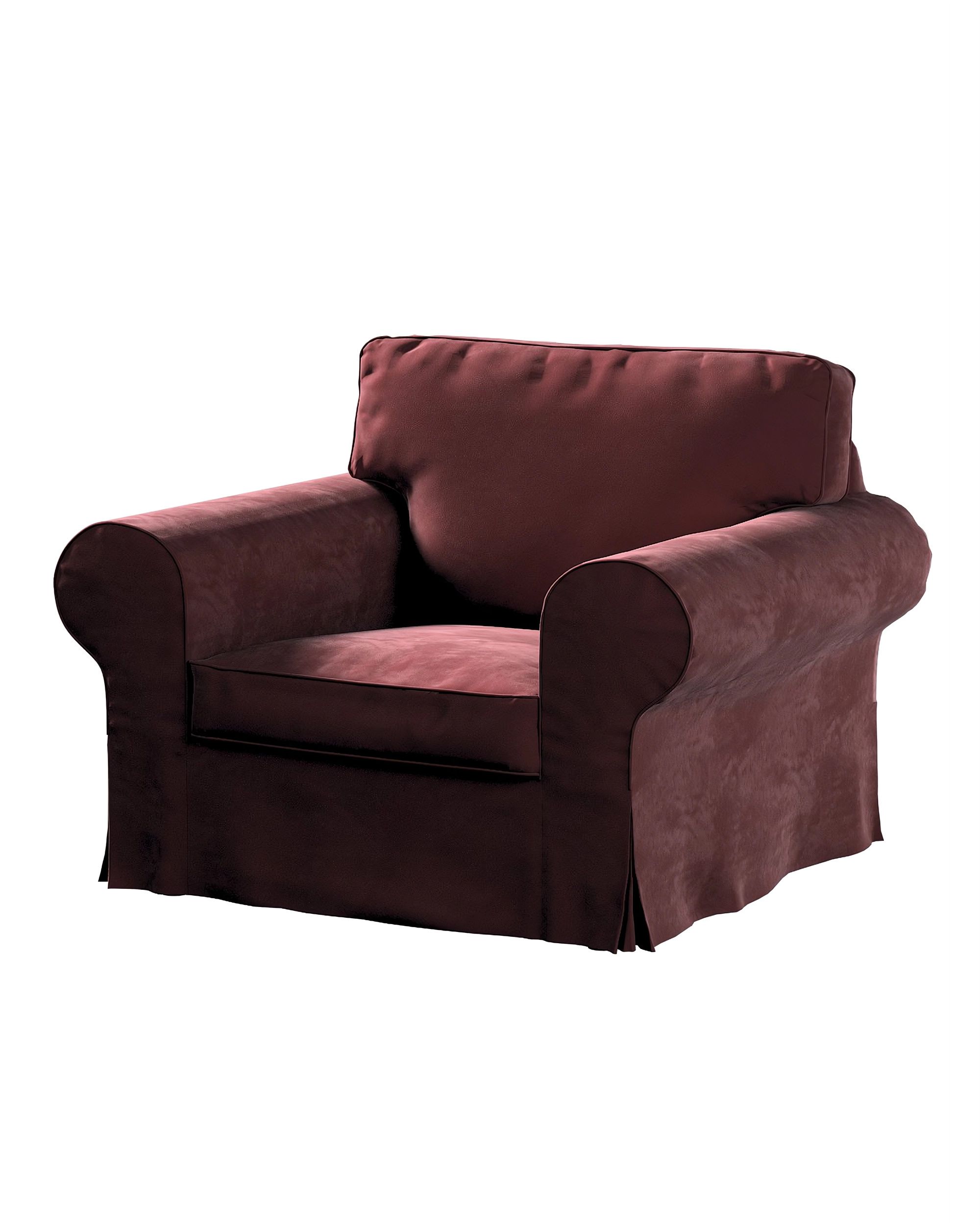 Bezug für Ektorp Sessel Farbe rot Stoff glänzend, samt