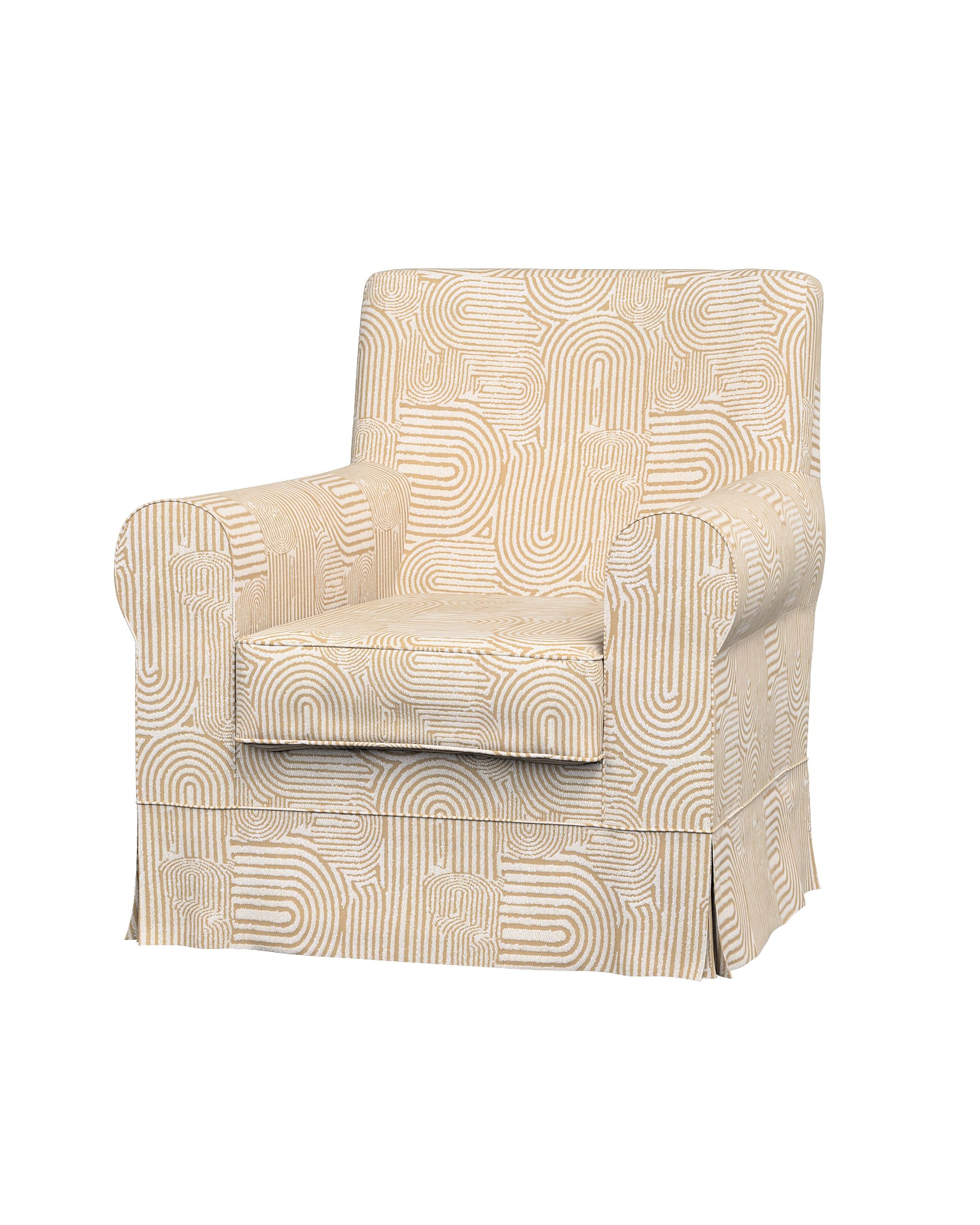 Bezug für Ektorp Jennylund Sessel Farbe beige Stoff strukturiert, gemustert