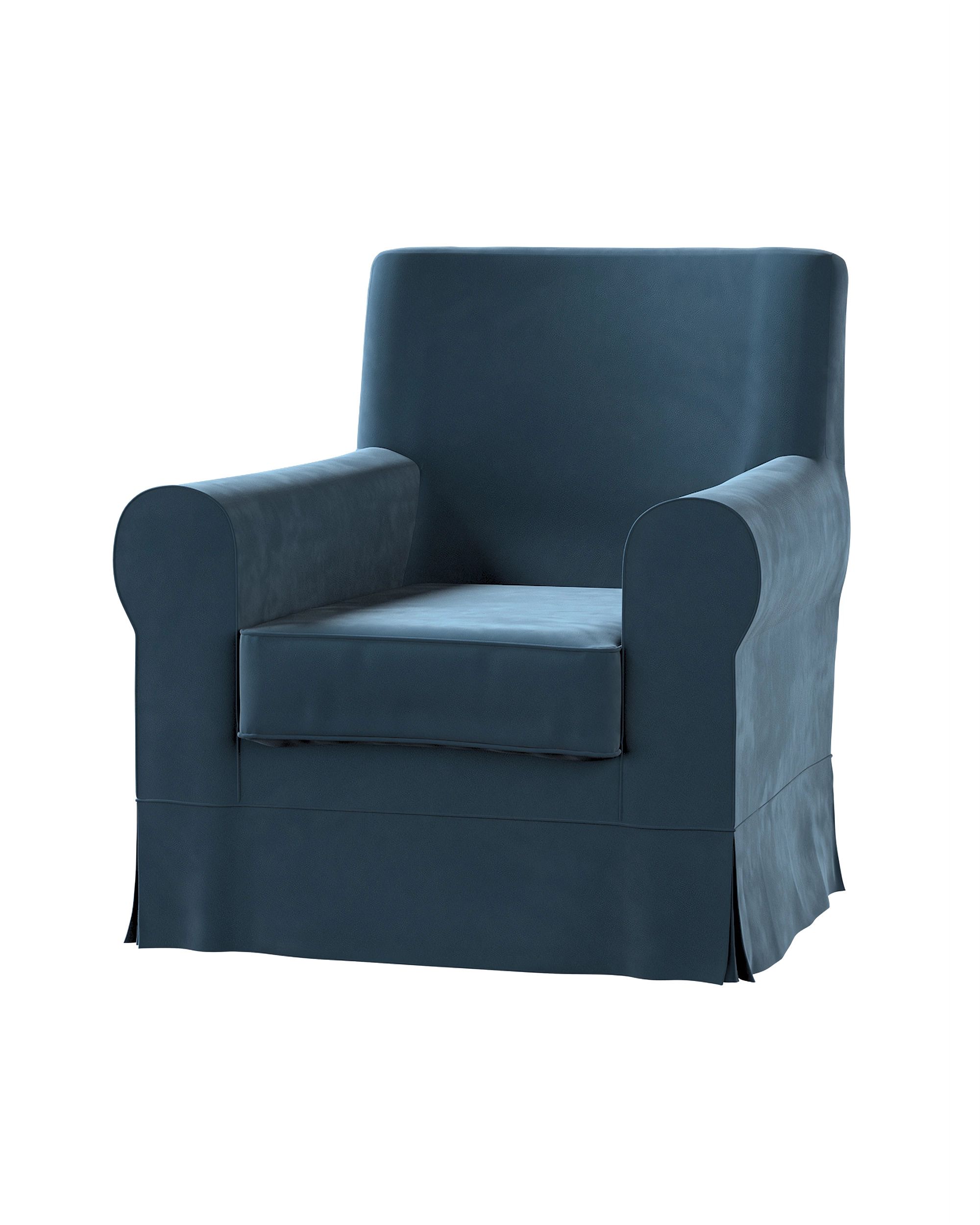 Bezug für Ektorp Jennylund Sessel Farbe blau Stoff glänzend, samt