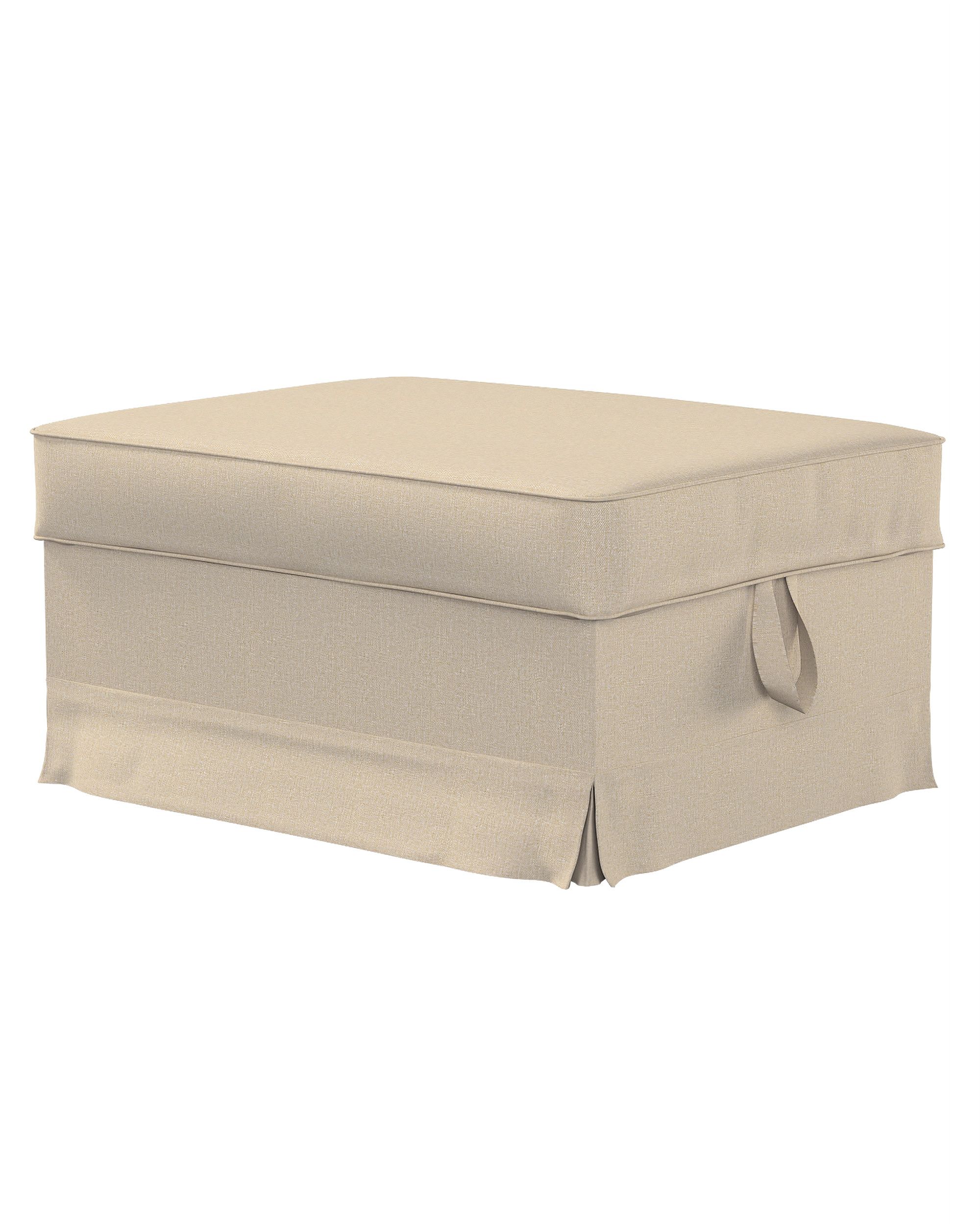 Bezug für Ektorp Bromma Hocker Farbe beige Stoff strukturiert