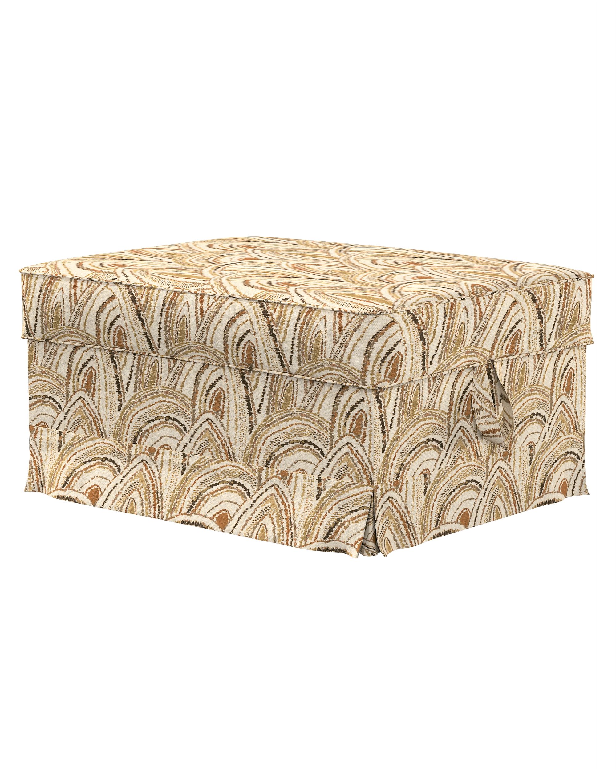 Bezug für Ektorp Bromma Hocker Farbe beige Stoff strukturiert, gemustert
