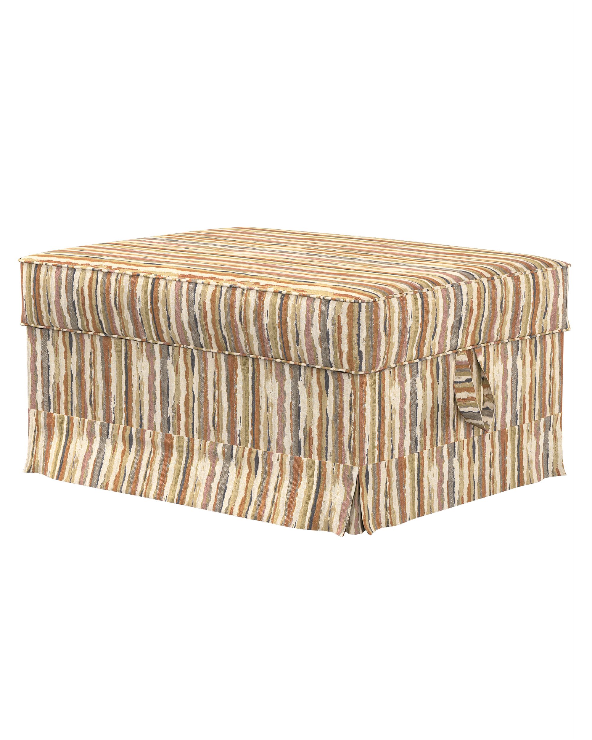 Bezug für Ektorp Bromma Hocker Farbe beige Stoff strukturiert, gemustert