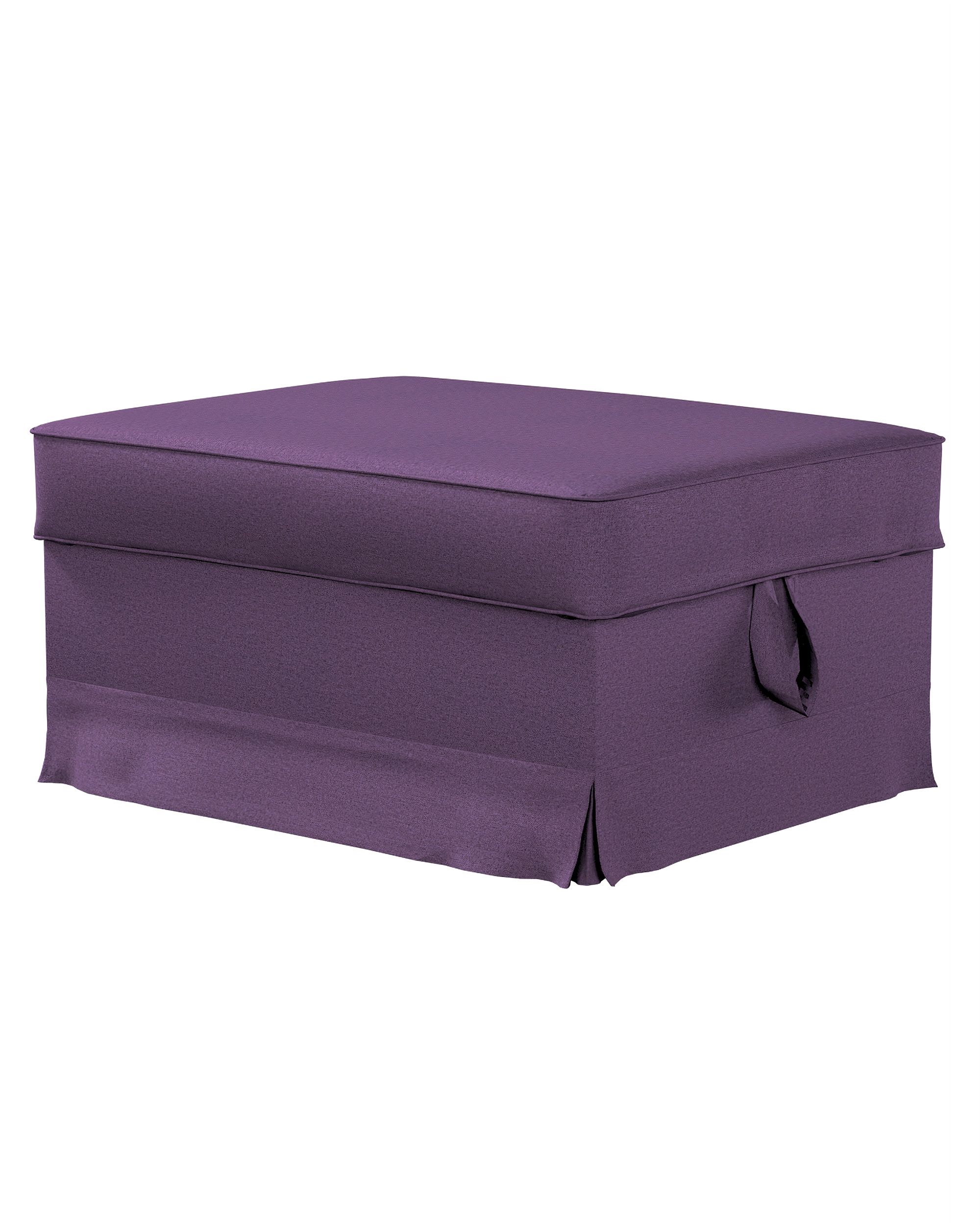 Bezug für Ektorp Bromma Hocker Farbe violett Stoff strukturiert