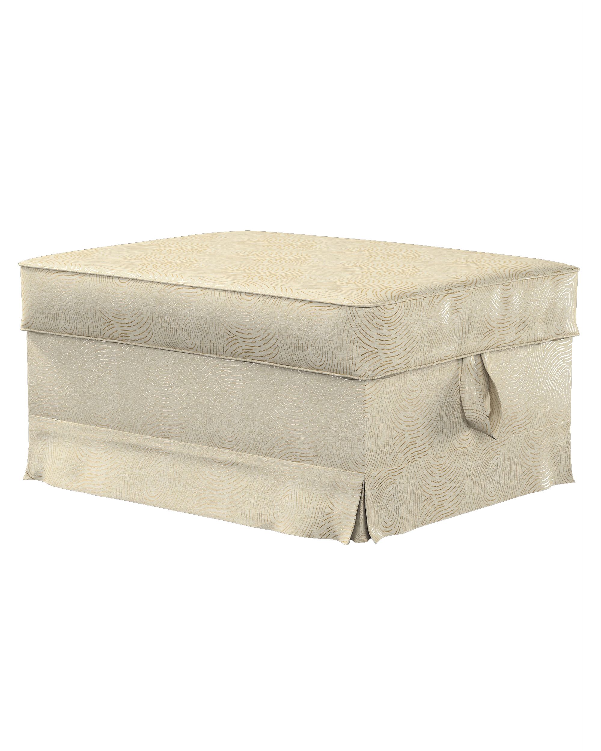 Bezug für Ektorp Bromma Hocker Farbe beige Stoff glänzend, strukturiert, gemustert