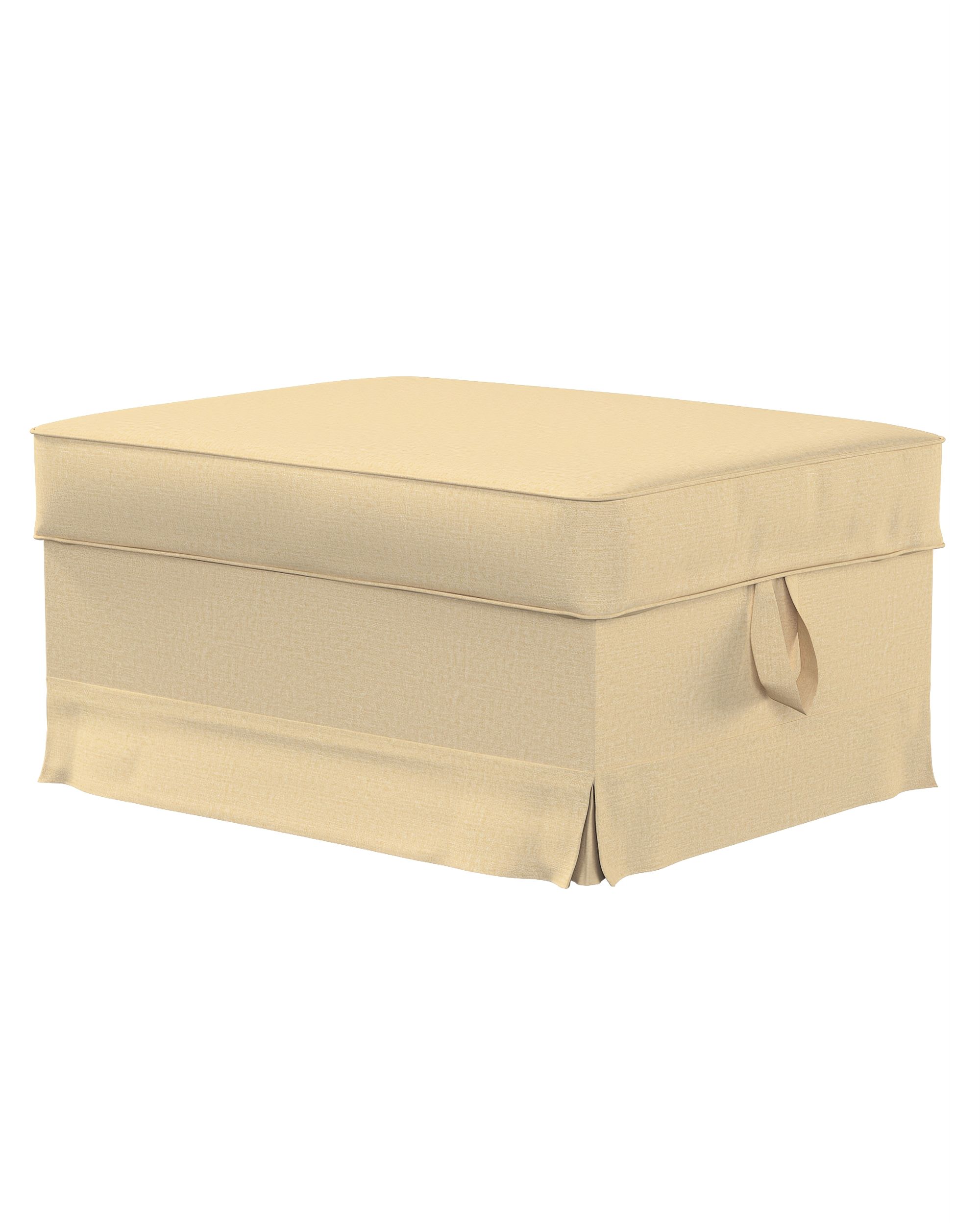 Bezug für Ektorp Bromma Hocker Farbe beige Stoff glänzend, strukturiert