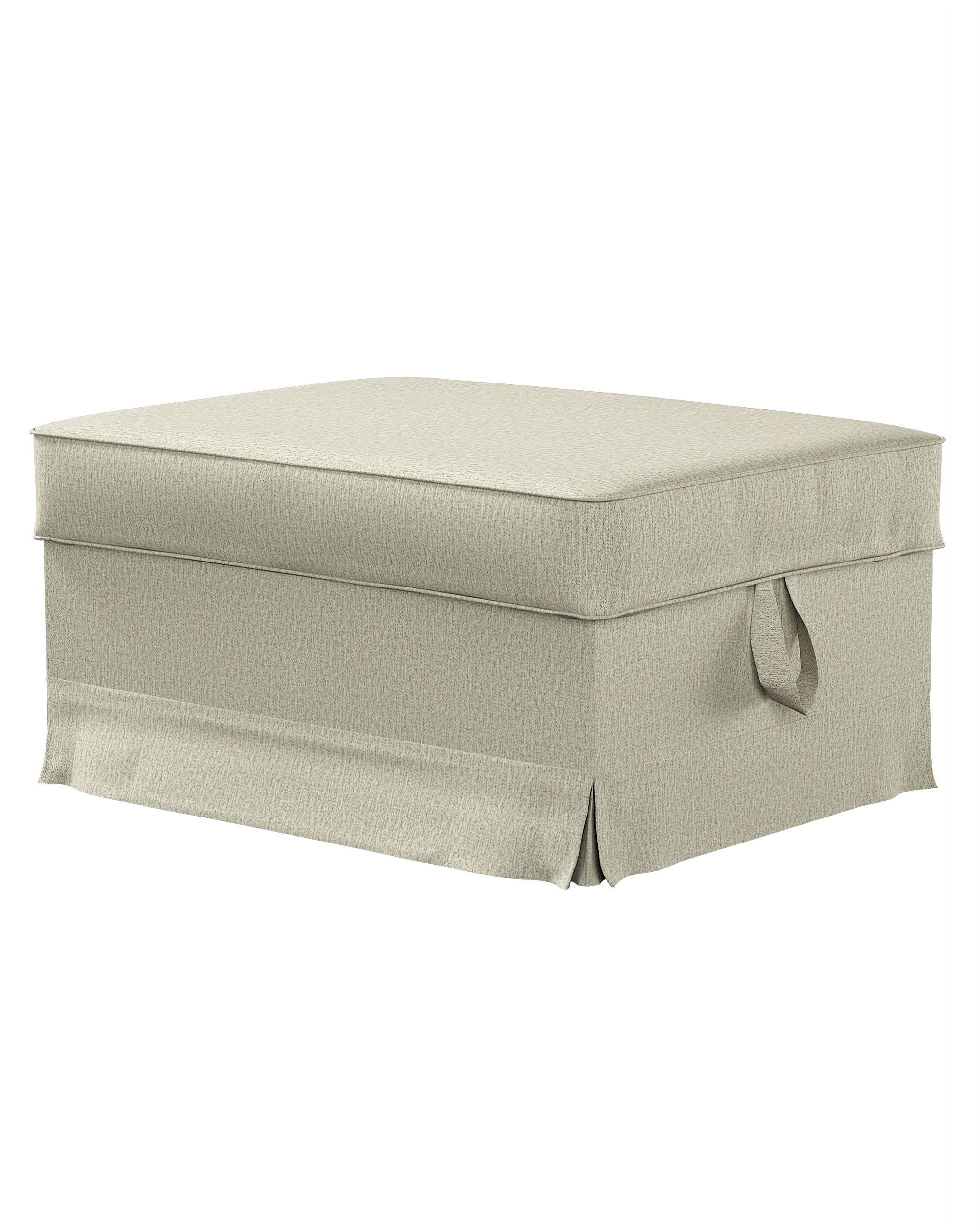 Bezug für Ektorp Bromma Hocker Farbe beige Stoff strukturiert