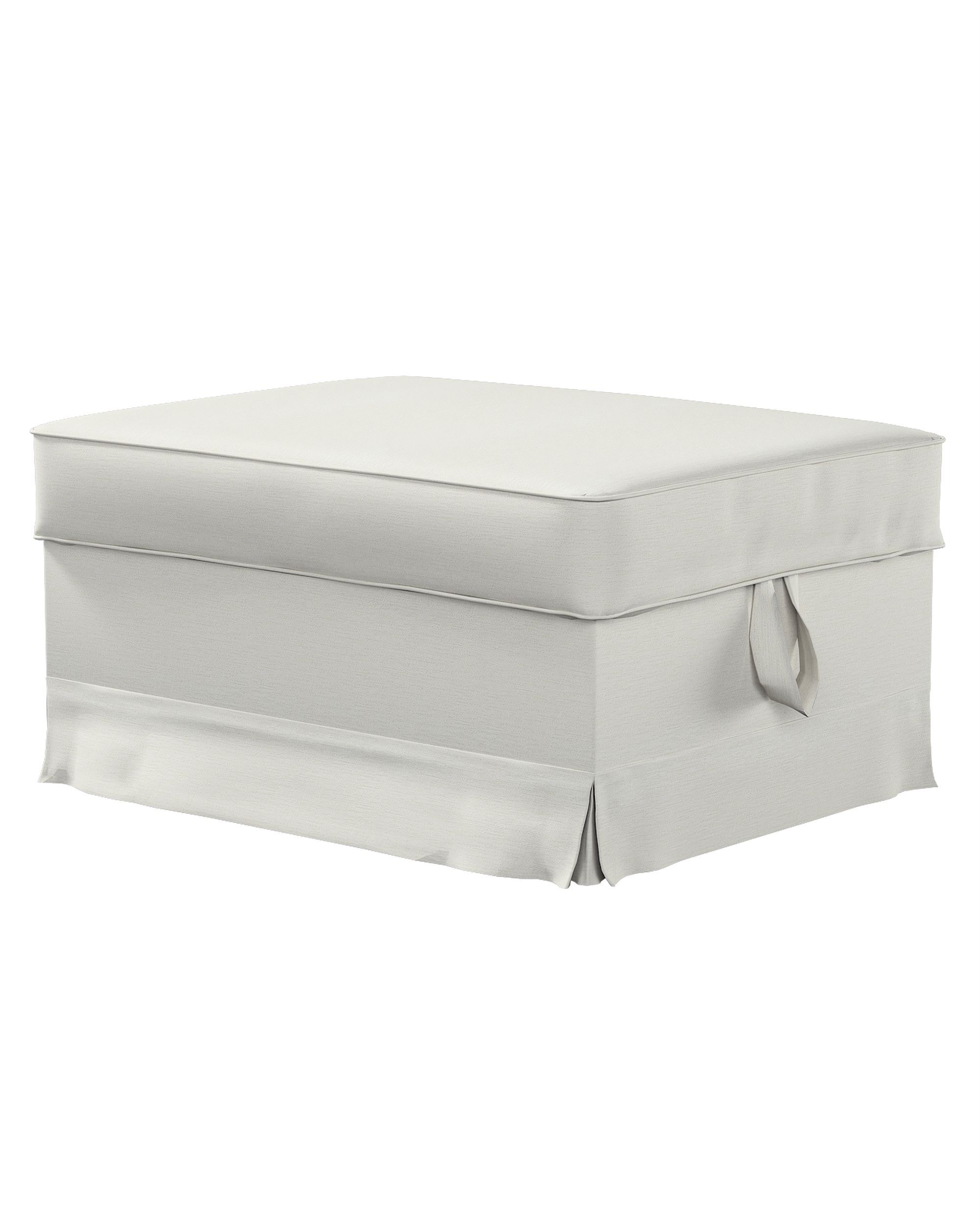 Bezug für Ektorp Bromma Hocker Farbe grau Stoff glänzend, strukturiert, samt
