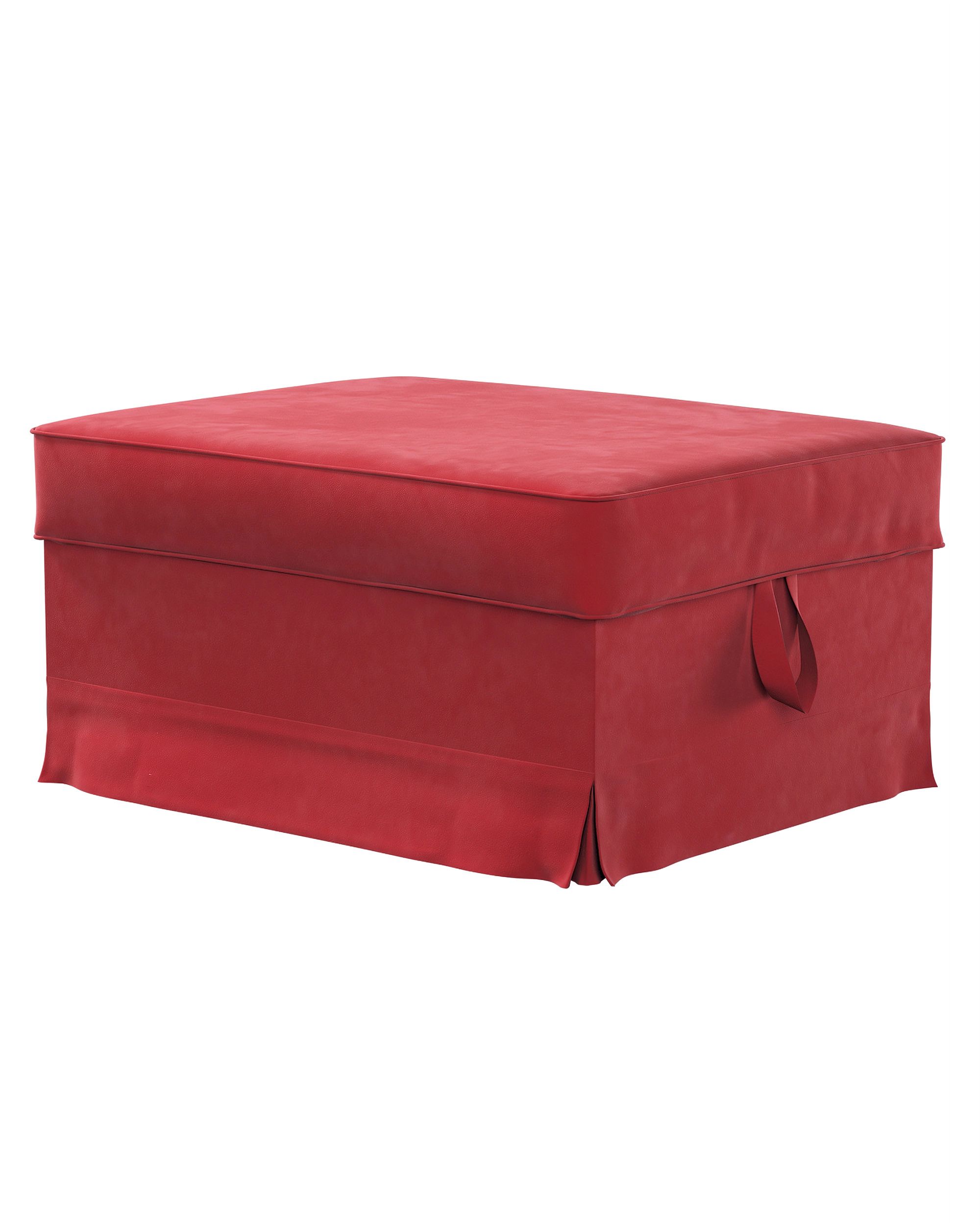 Bezug für Ektorp Bromma Hocker Farbe rot Stoff glänzend, samt